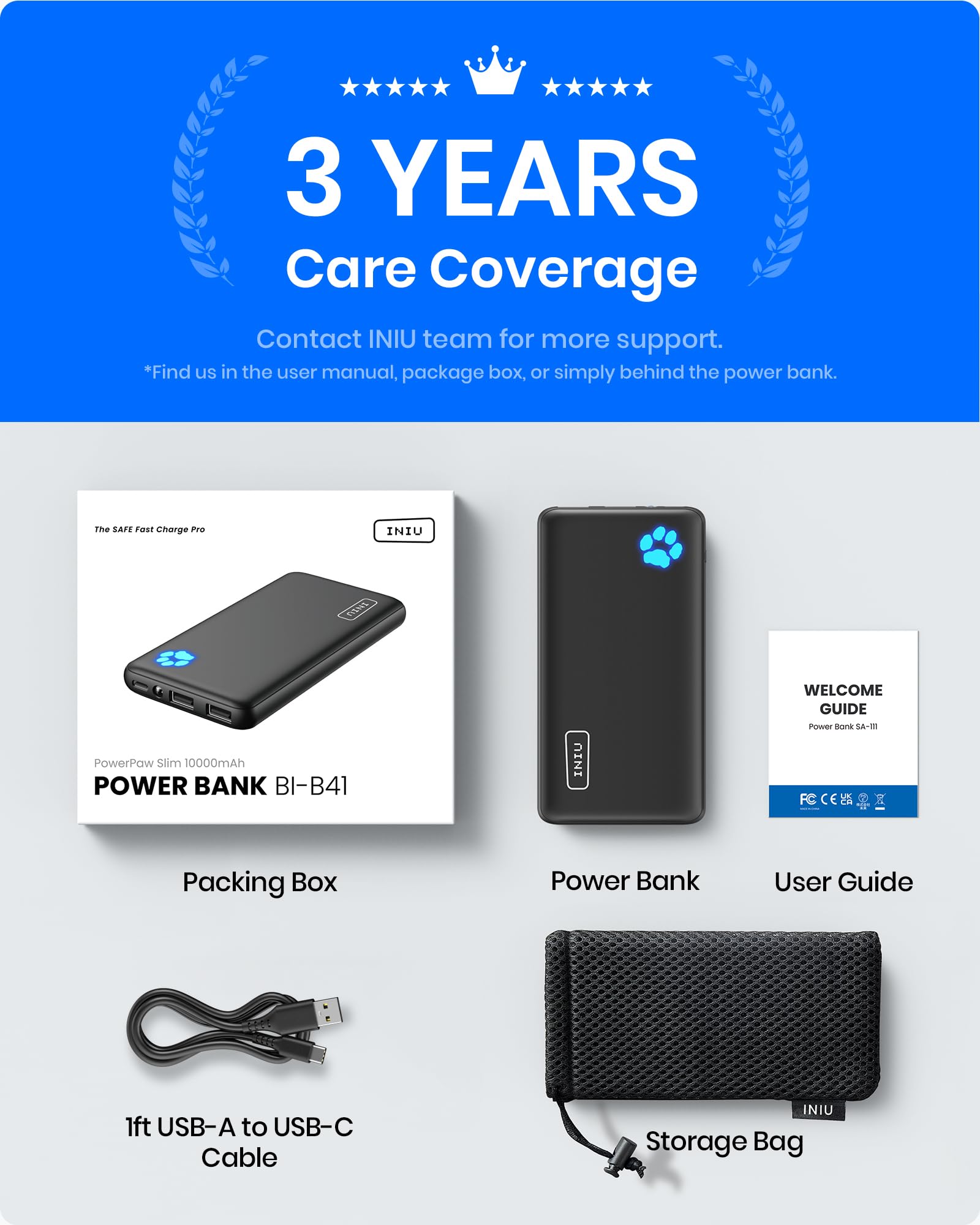 Slim portable charger