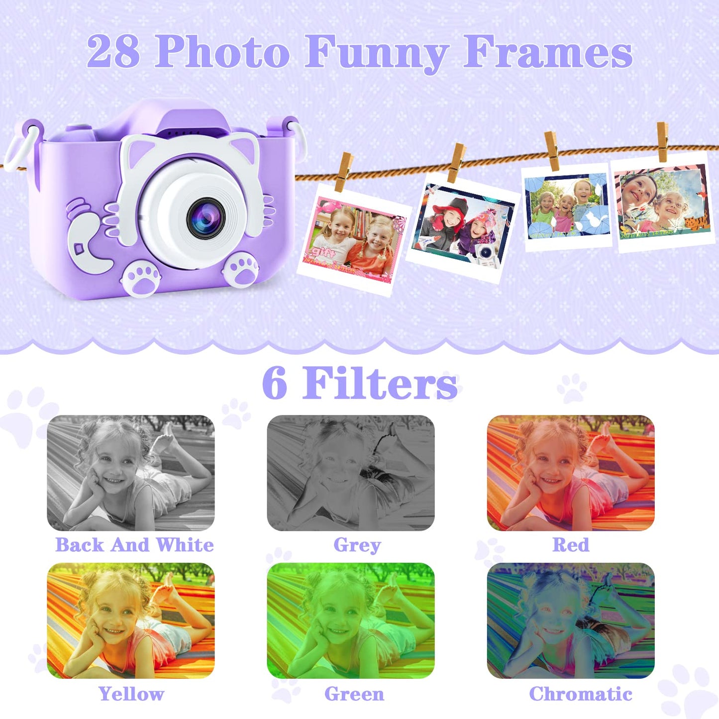 Kids Digital Camera for Toddler with Video