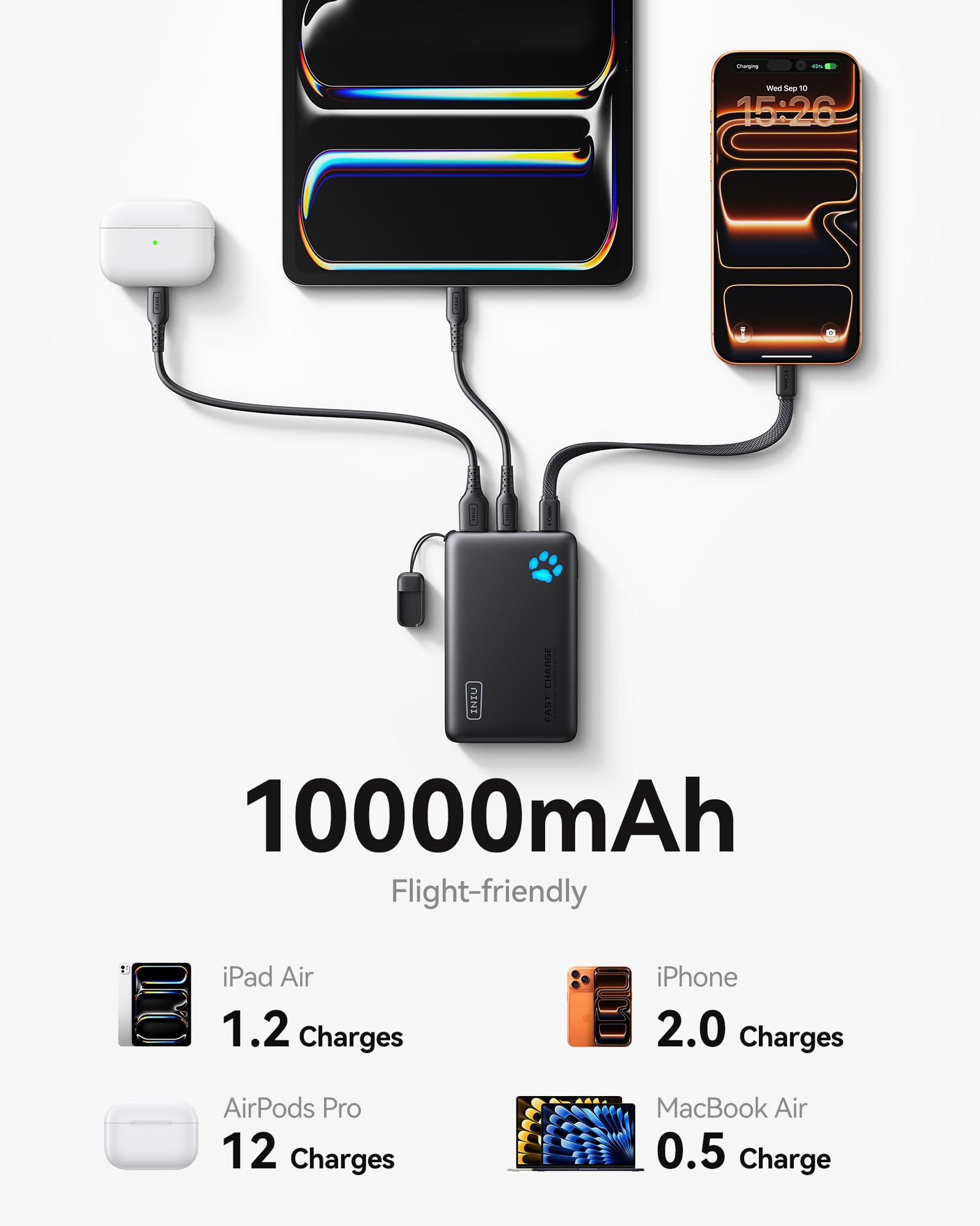Slim portable charger