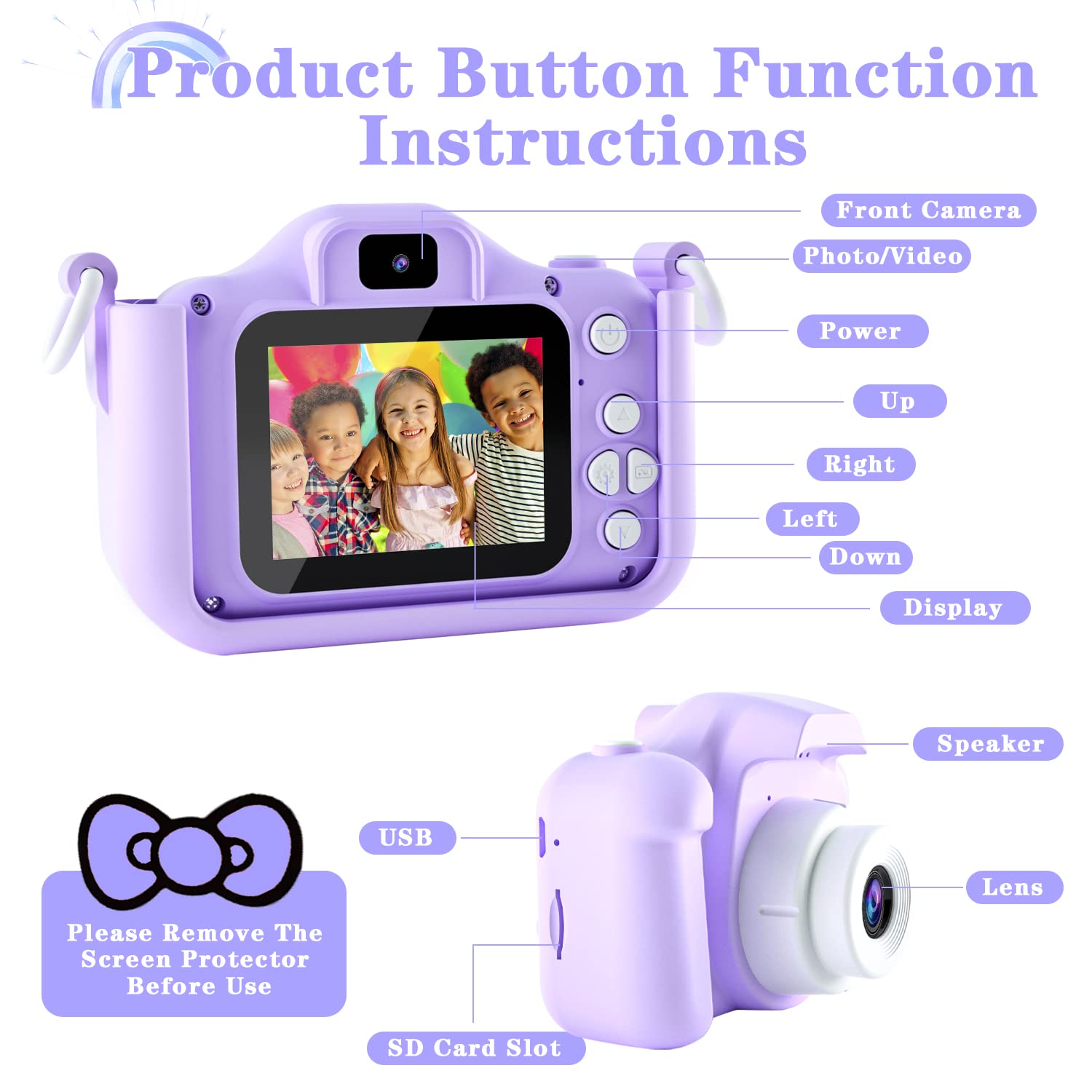 Kids Digital Camera for Toddler with Video