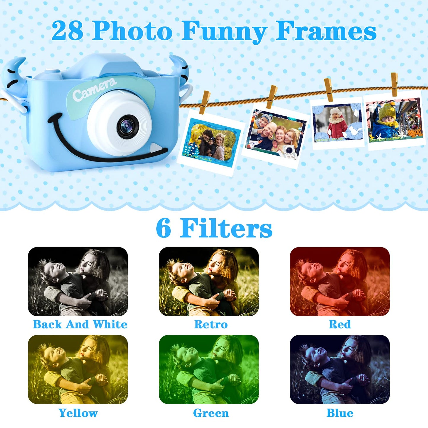 Kids Digital Camera for Toddler with Video