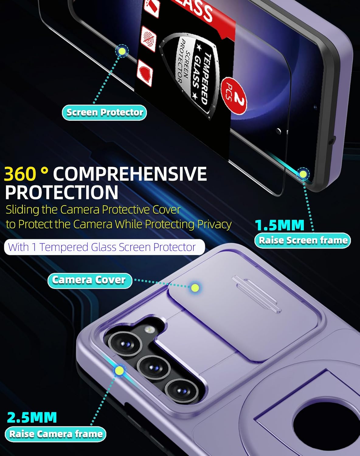 Samsung Galaxy S23 Ultra Case Magnetic Compatible with MagSafe Wireless Charging