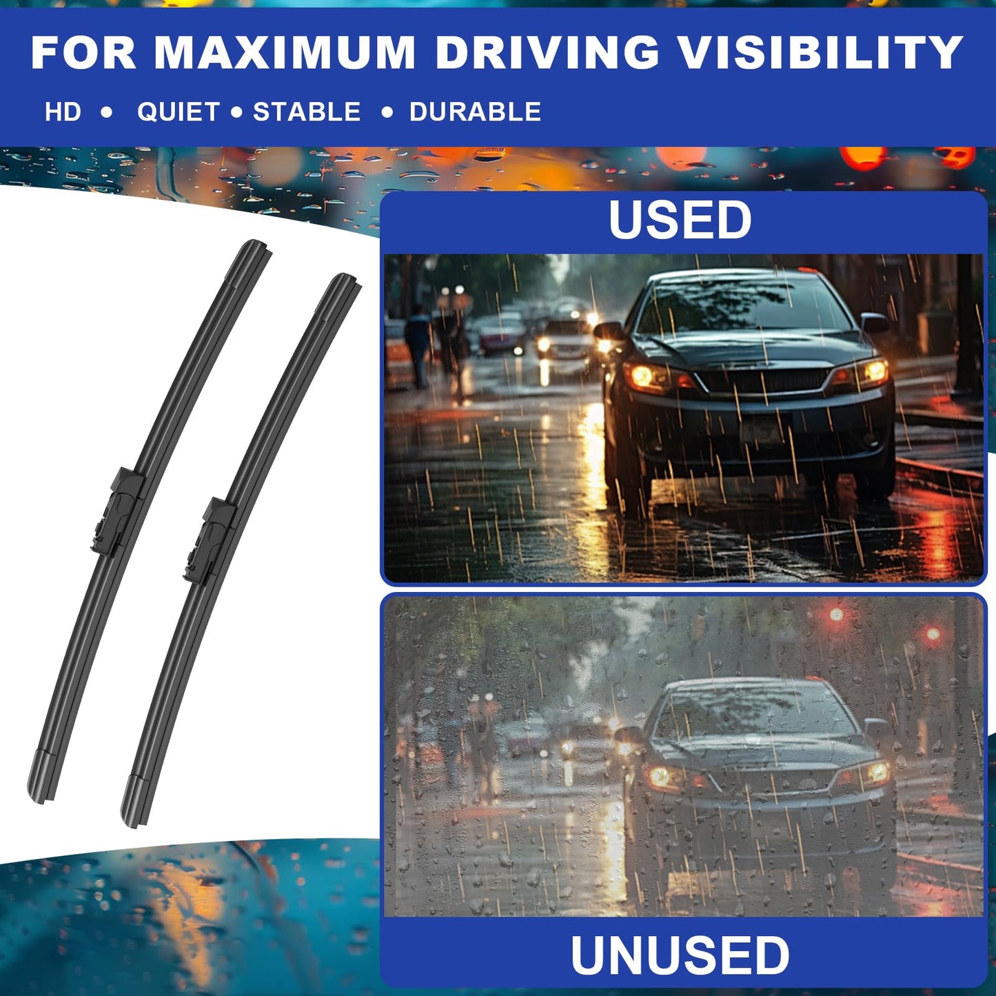 3 Wipers Factory Replacement For Ford Focus 2018 2017 2016 2015 2014 2013 2012 Original Equipment Windshield Wiper Blades Set 28"+28"+12" (Set of 3)