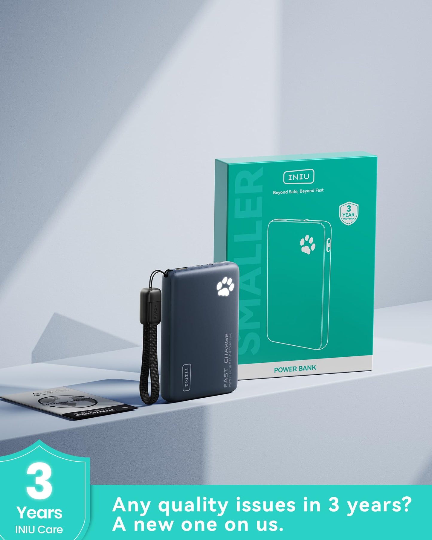 Slim portable charger