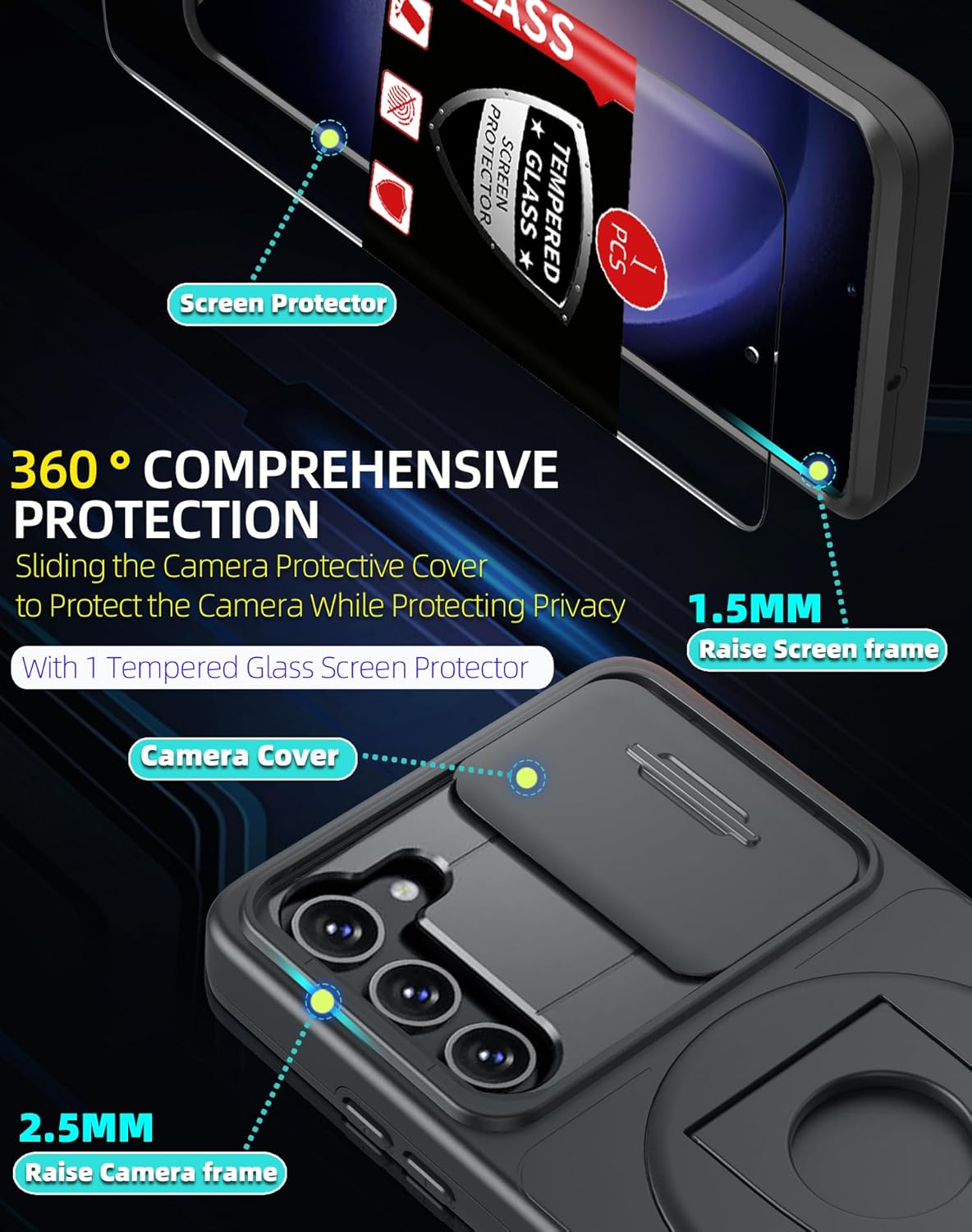 Samsung Galaxy S23 Ultra Case Magnetic Compatible with MagSafe Wireless Charging