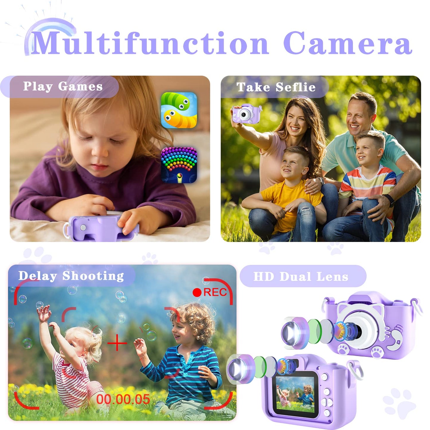 Kids Digital Camera for Toddler with Video