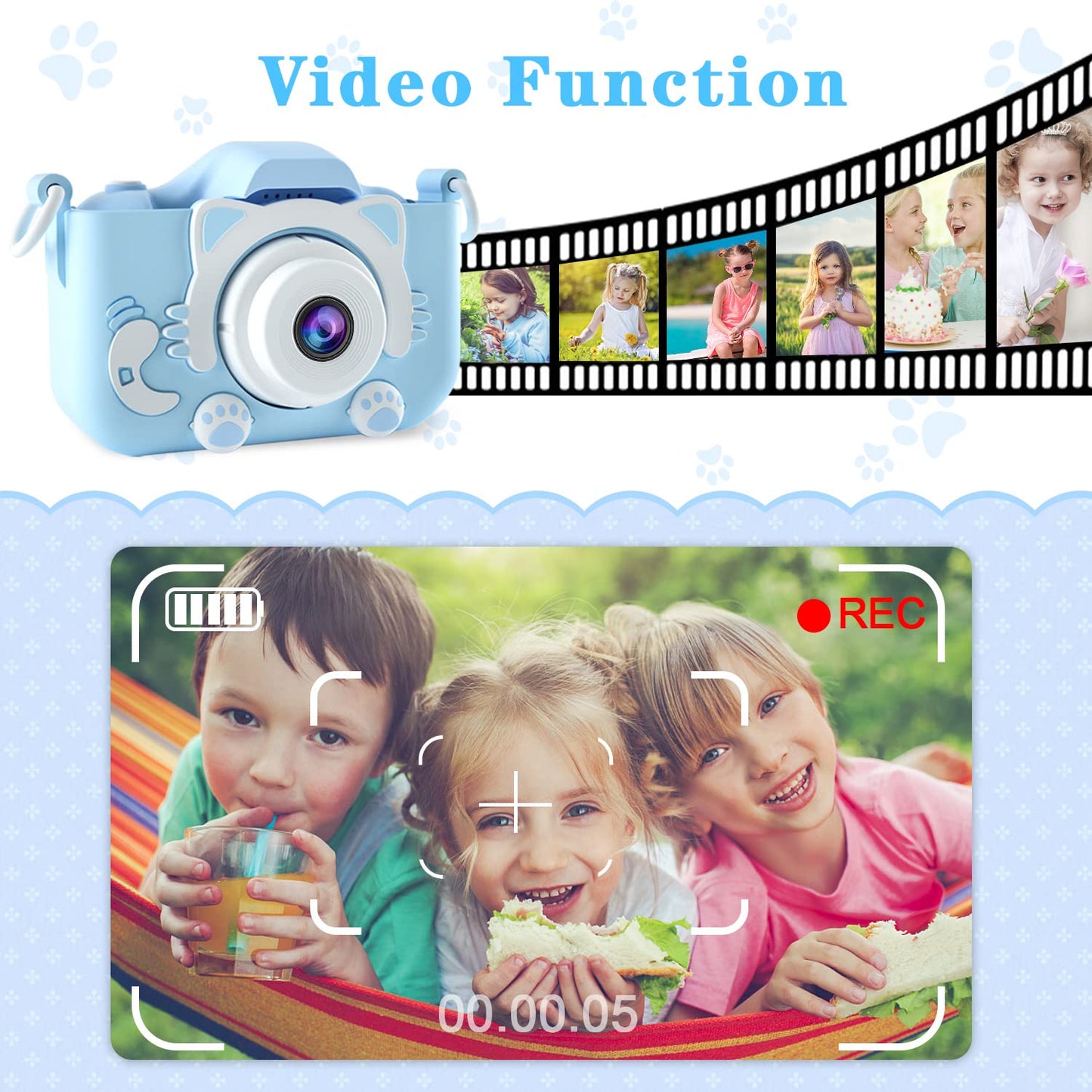 Kids Digital Camera for Toddler with Video
