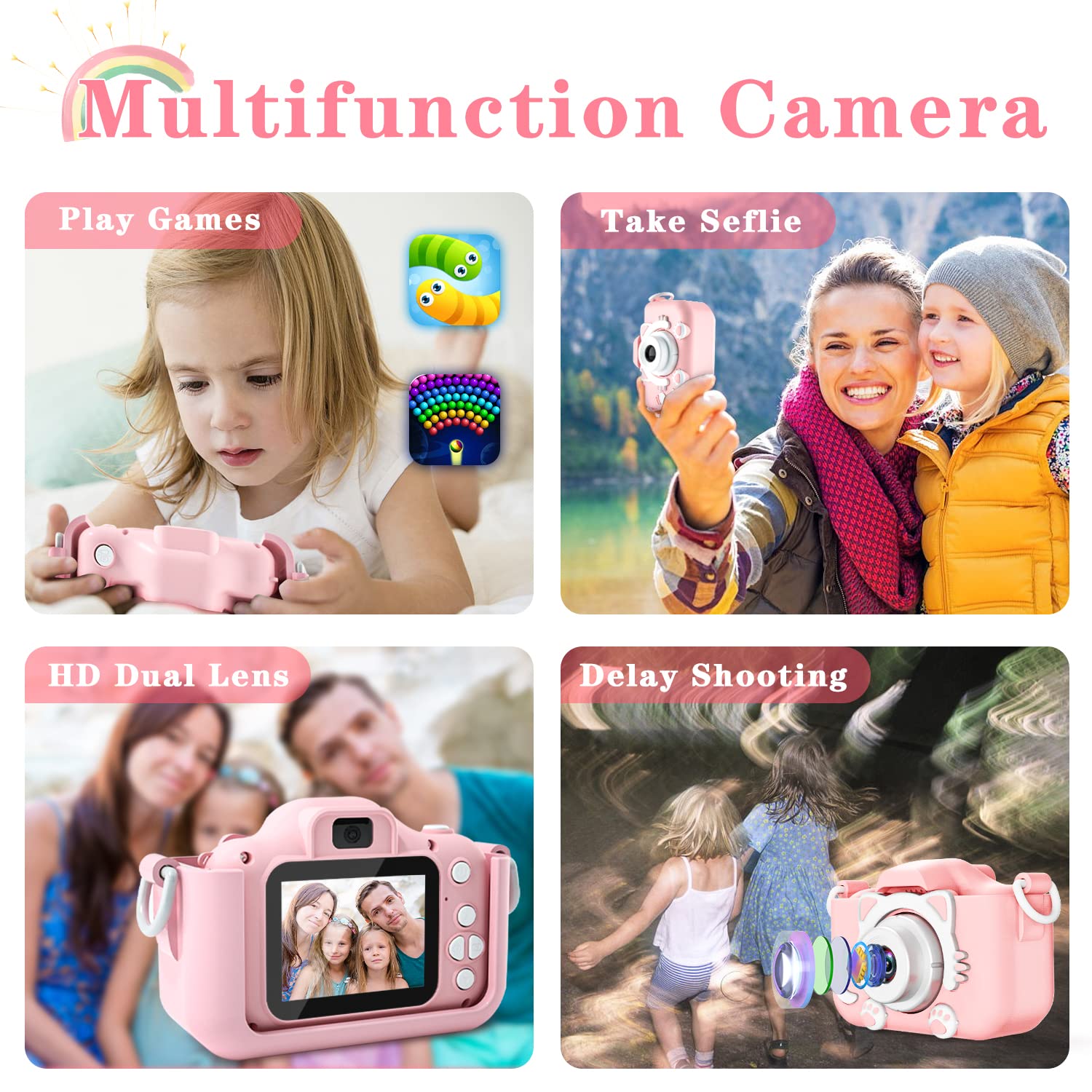 Kids Digital Camera for Toddler with Video