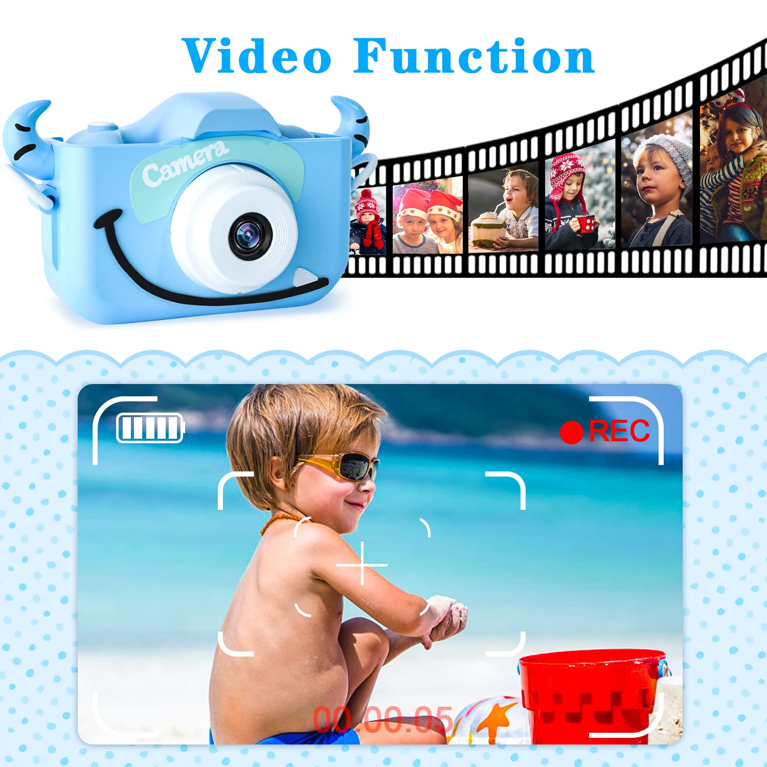 Kids Digital Camera for Toddler with Video