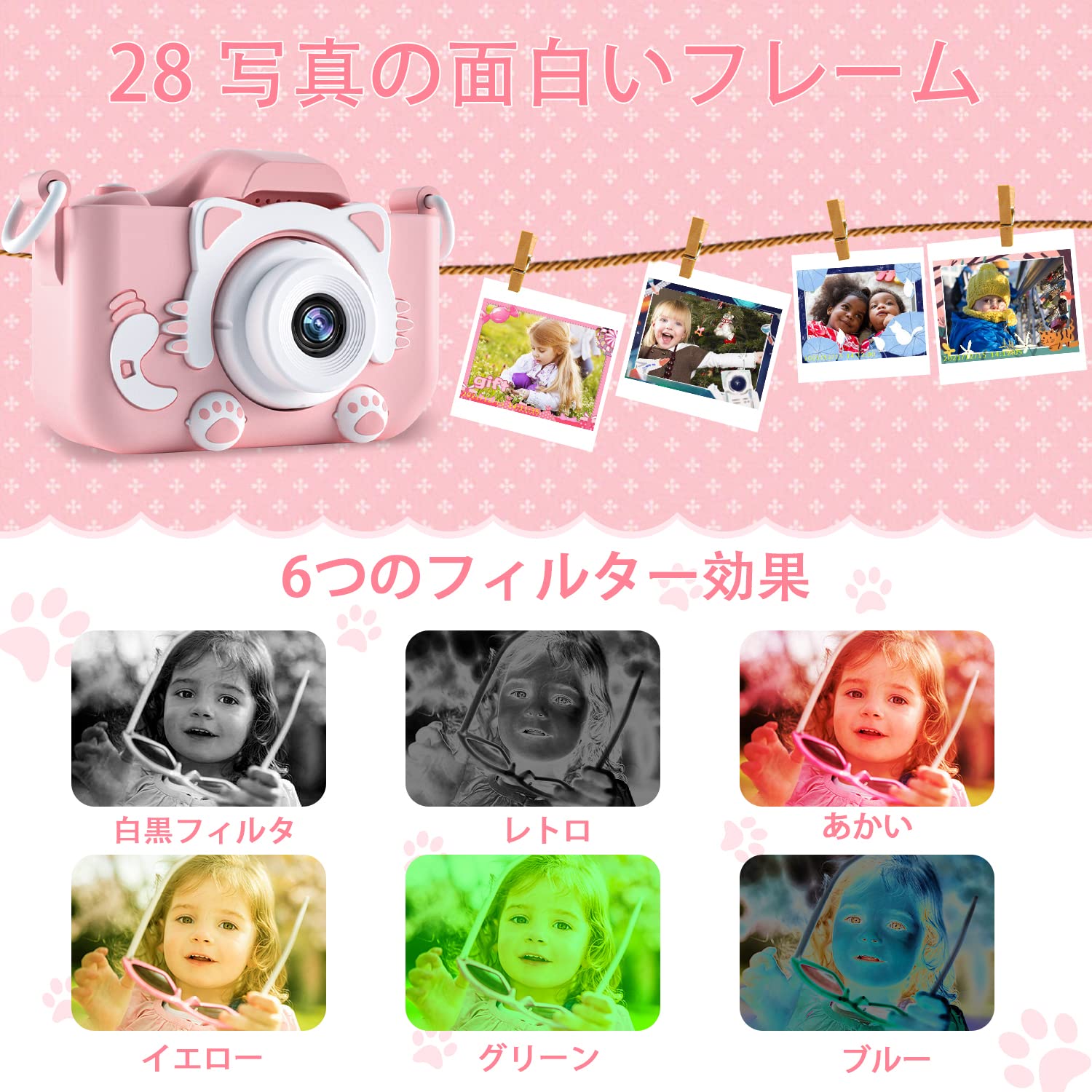 Kids Digital Camera for Toddler with Video