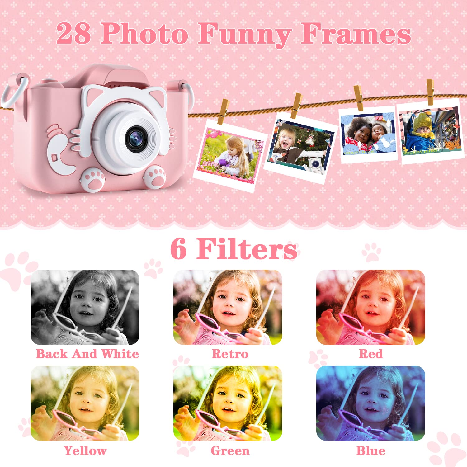 Kids Digital Camera for Toddler with Video