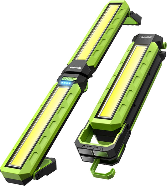 Work Light, 3300LM LED Mechanic Light, LED Work Light with Hook,Protable Magnetic Rechargeable LED Light, Job Site Lighting for Mechanic/Car Repairing/Garage