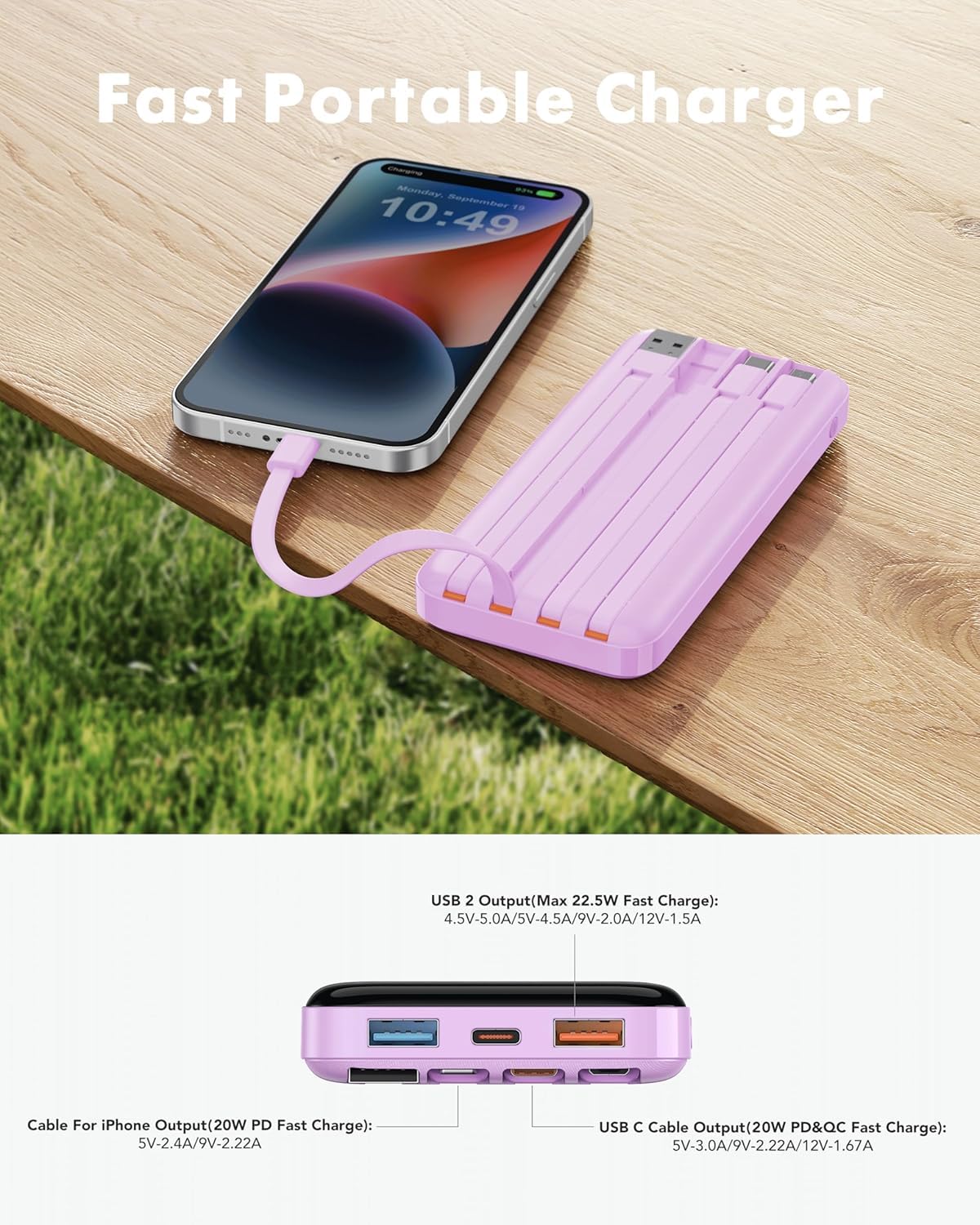 Portable USB power bank
