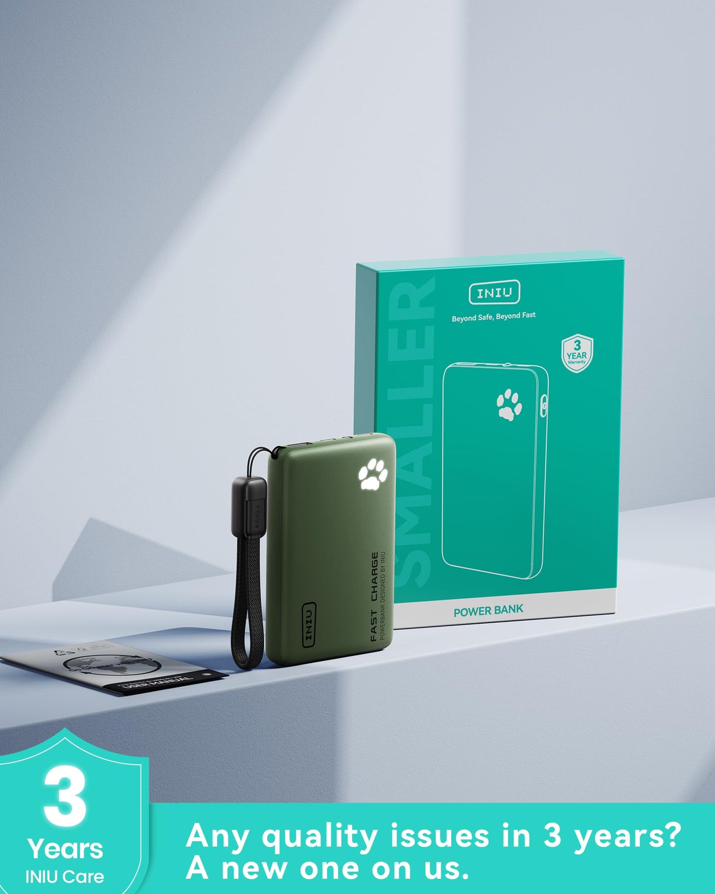 Slim portable charger