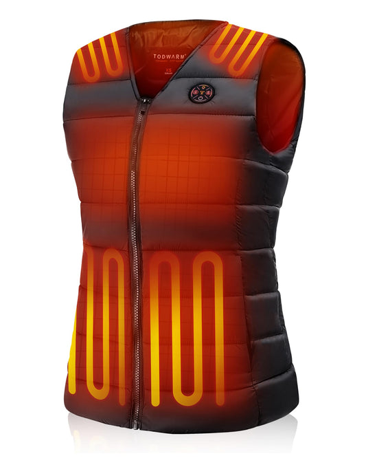 Women Heated Vest with 16000mAh Battery Pack Included, 15-Zones Electric Heating Vests Lightweight for Outdoor Hiking
