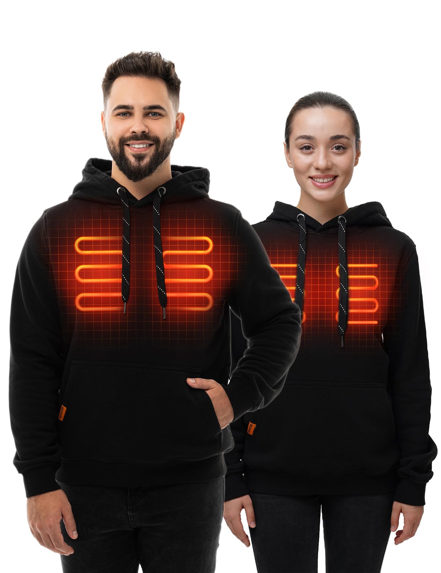 HENNCHEE Heated Hoodies for Men Women with Battery Pack, Heated Pullover Unisex Sweatshirt Heating Jacket