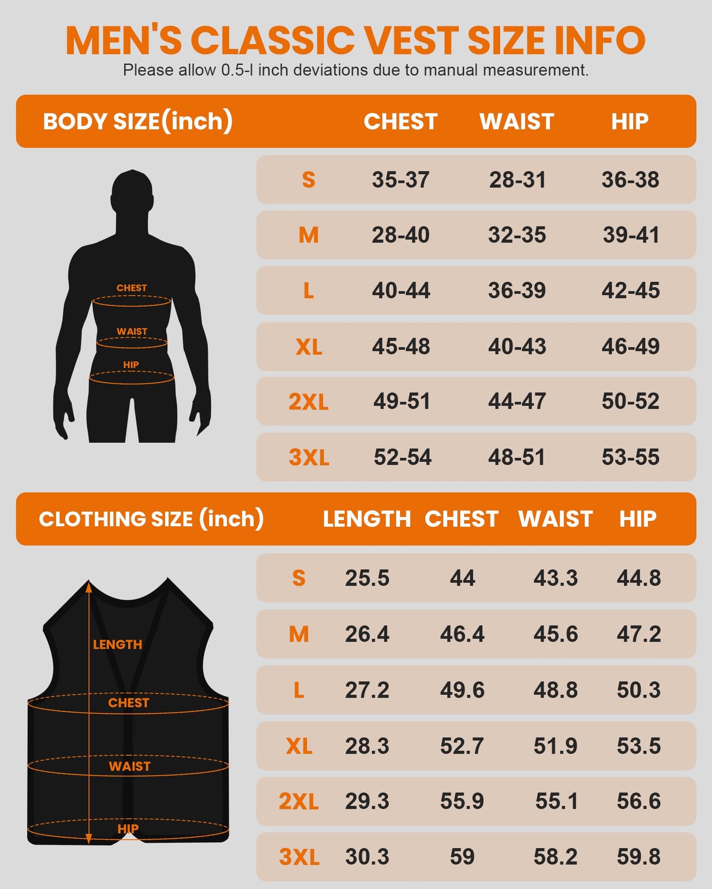 Men's Lightweight Heated Vest with 20000mAh 7.4V Battery Pack， Water-Resistant Electric Warming Heating Vest