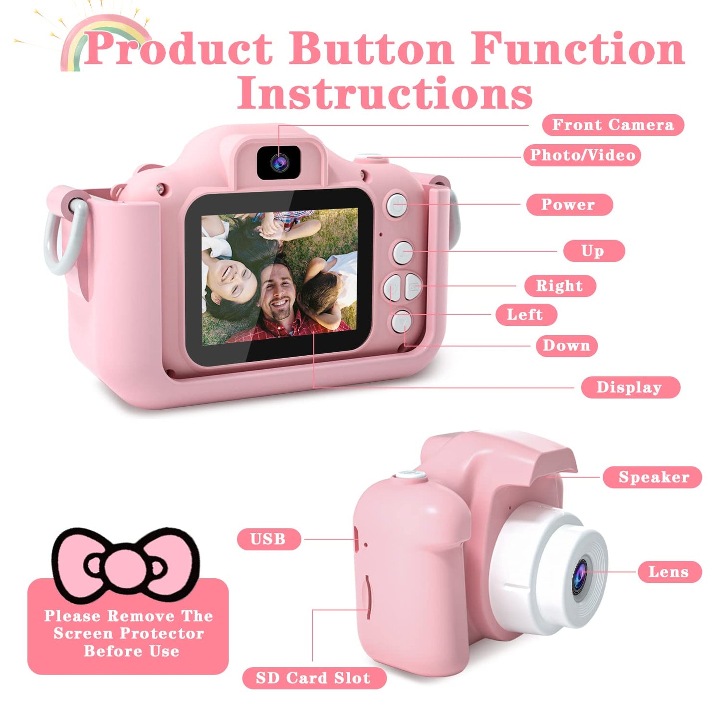 Kids Digital Camera for Toddler with Video