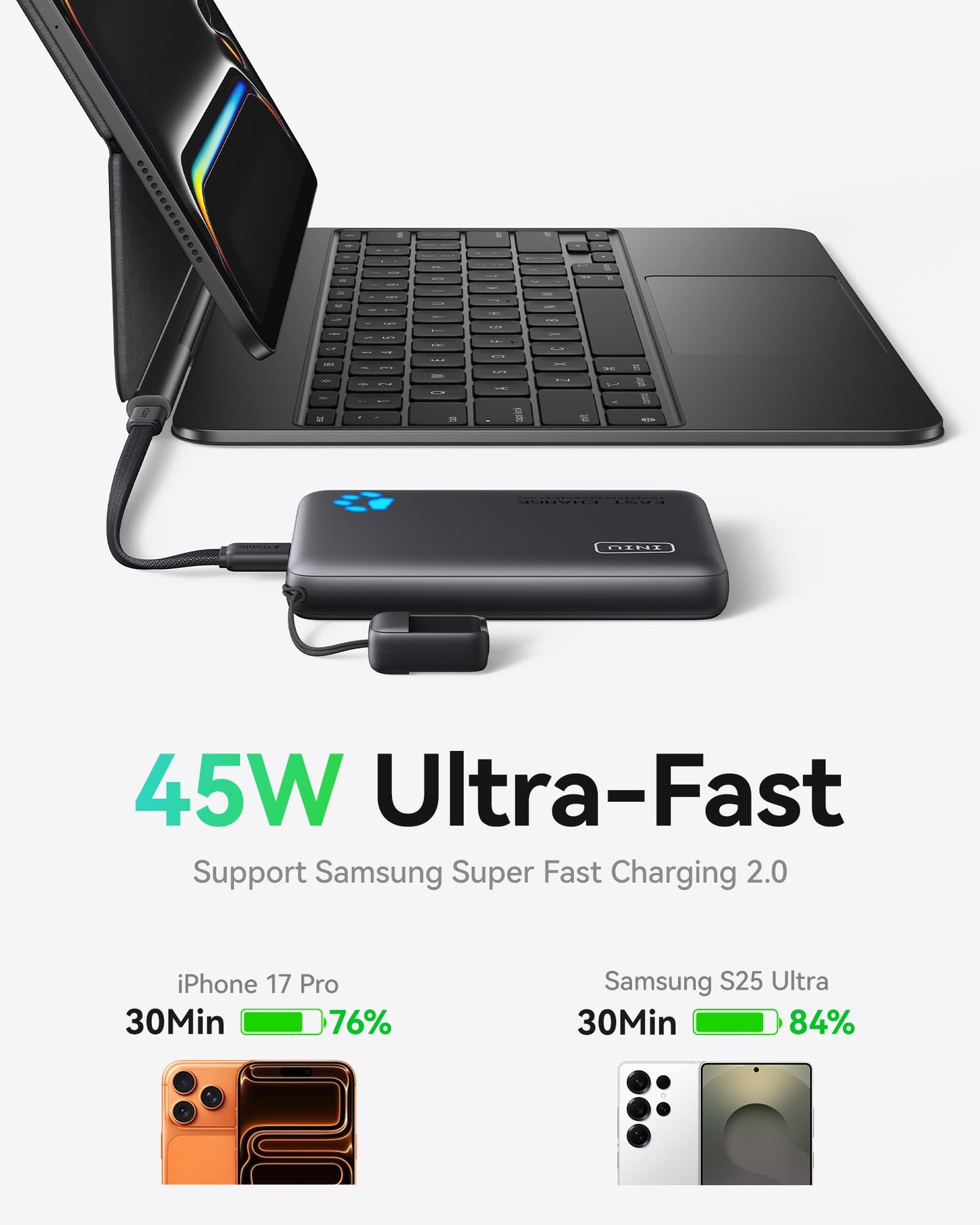 Slim portable charger