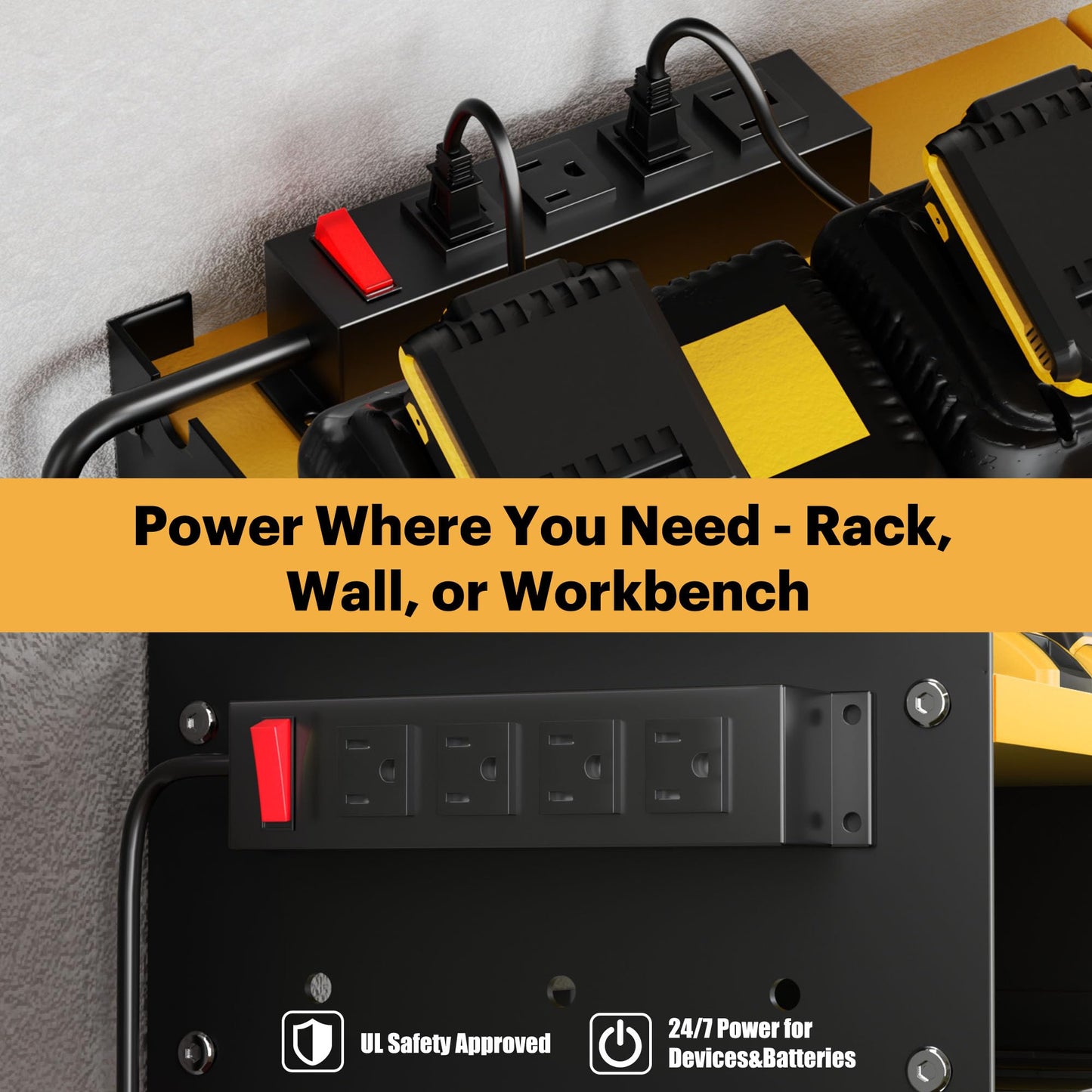 Power Tool Organizer with Charging Station