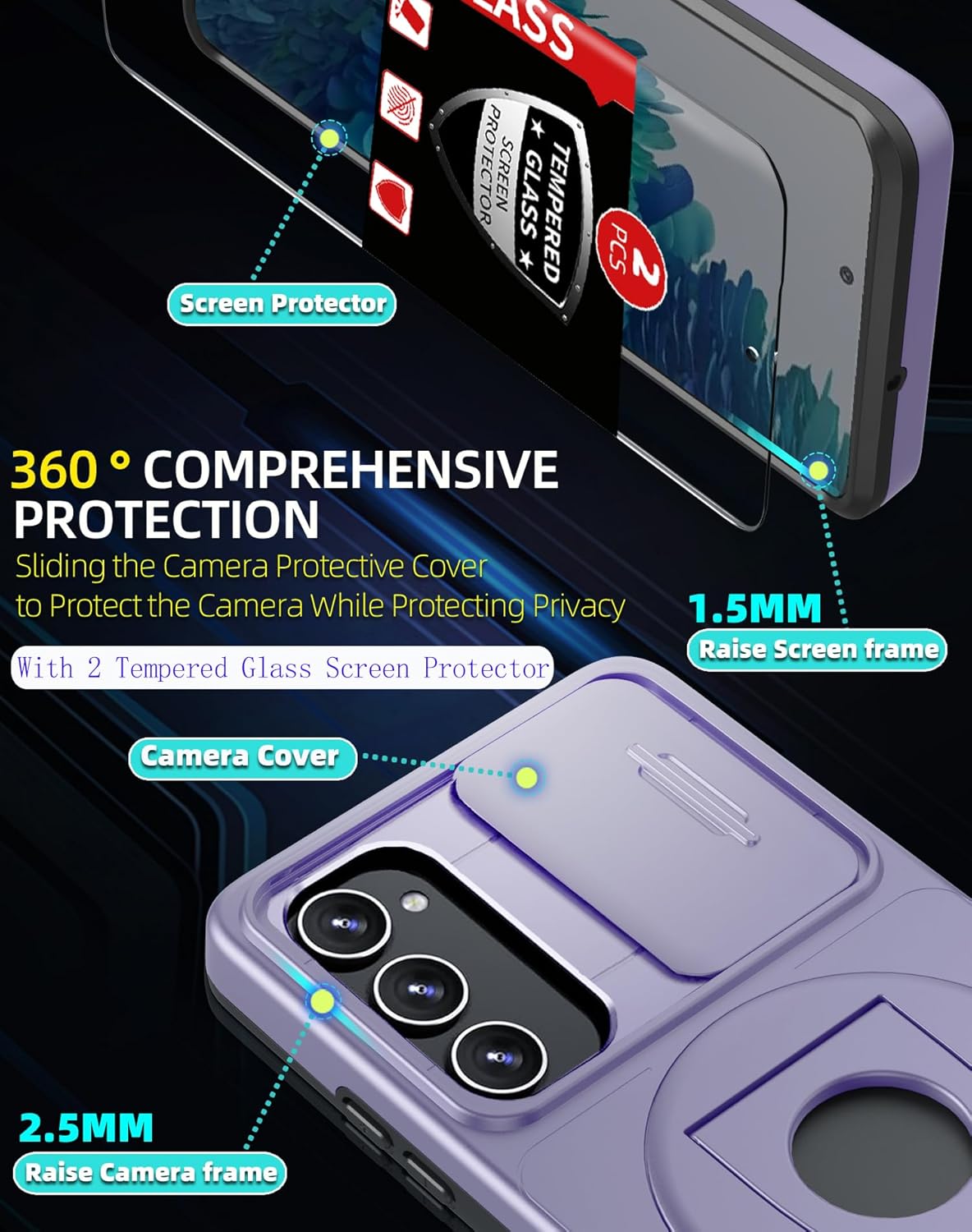 Samsung Galaxy S23 Ultra Case Magnetic Compatible with MagSafe Wireless Charging