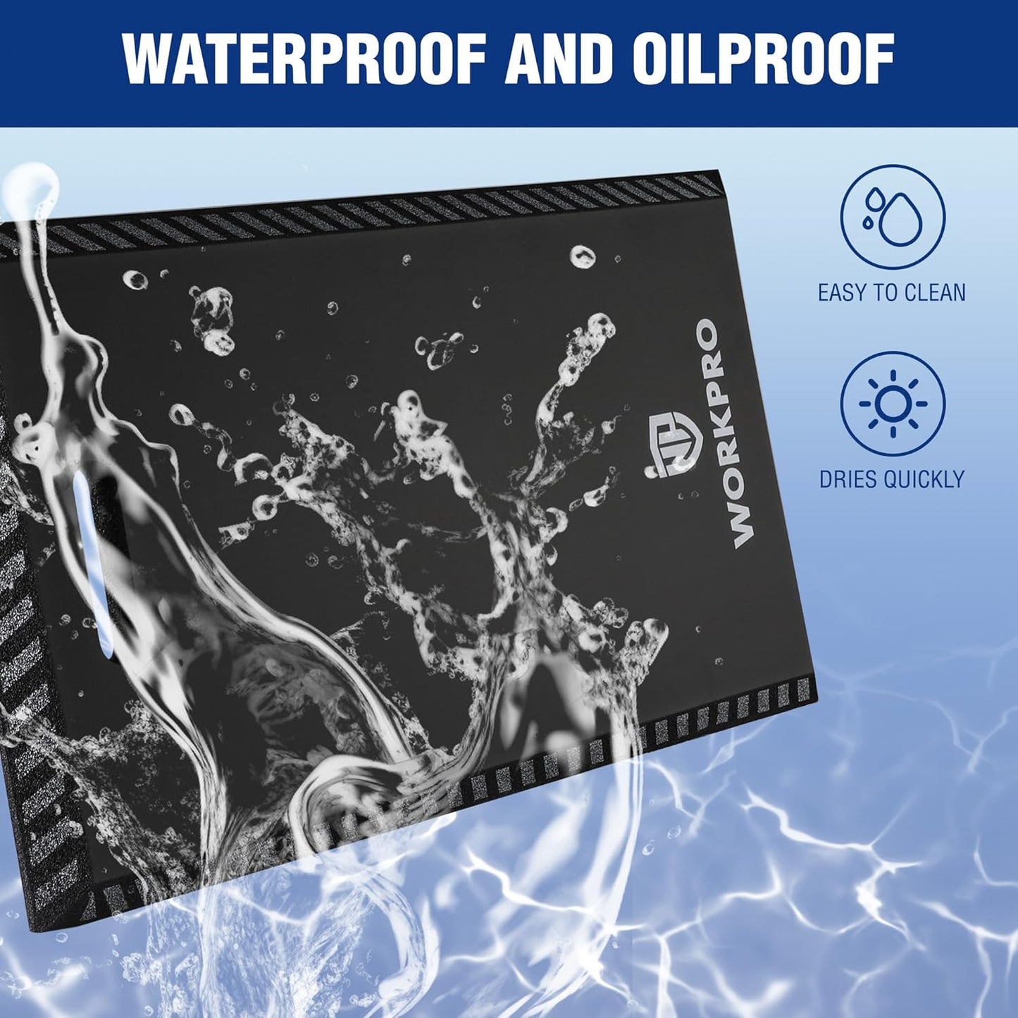 WORKPRO Extra Thick Kneeling Pad, Soft Foam Knee Cushioning, Extra Large Foam Kneeler Mat for Auto-Repair, Gardening, Workout Supplies, 28 x 16 x 1.2in, Black