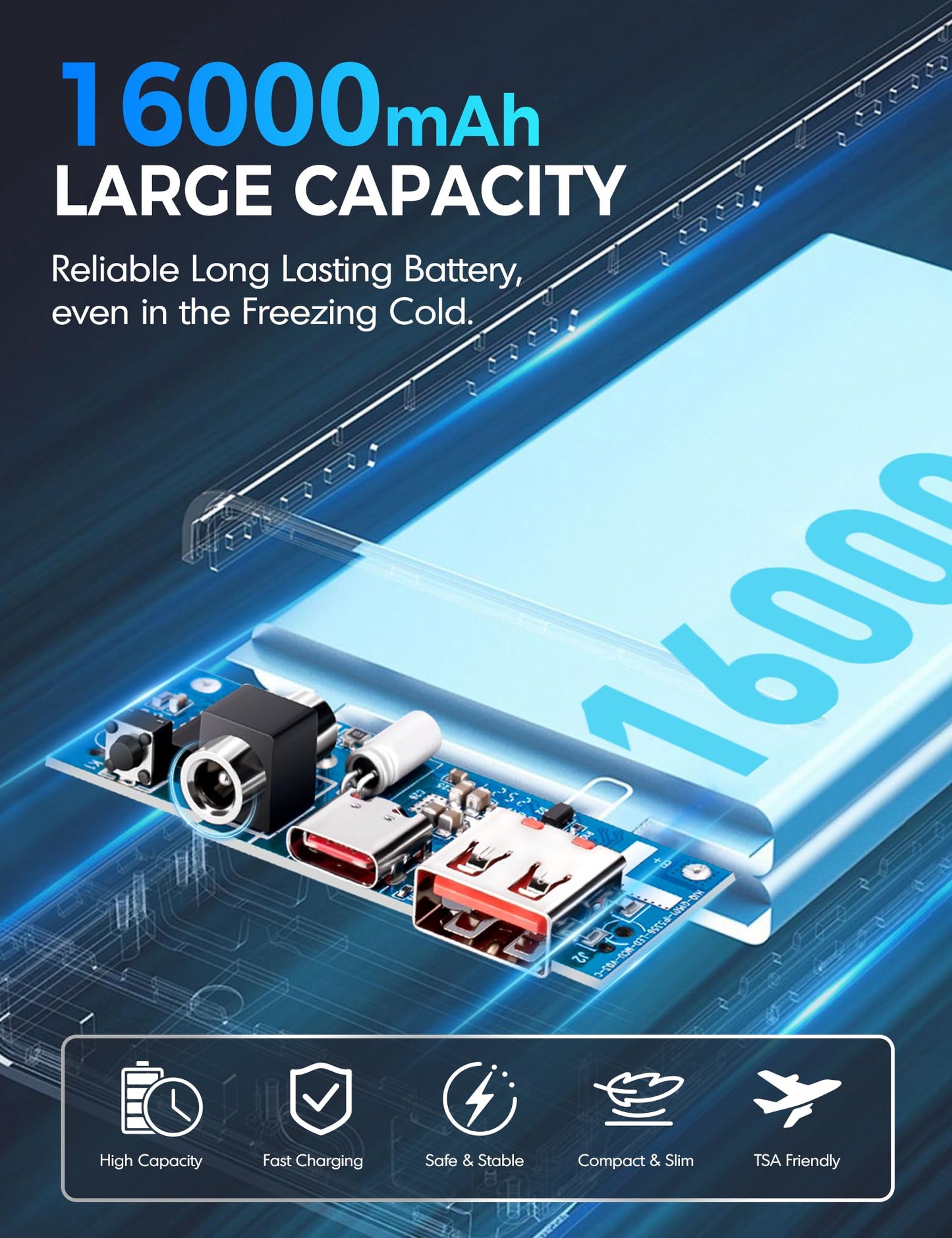 Women Heated Vest with 16000mAh Battery Pack Included, 15-Zones Electric Heating Vests Lightweight for Outdoor Hiking