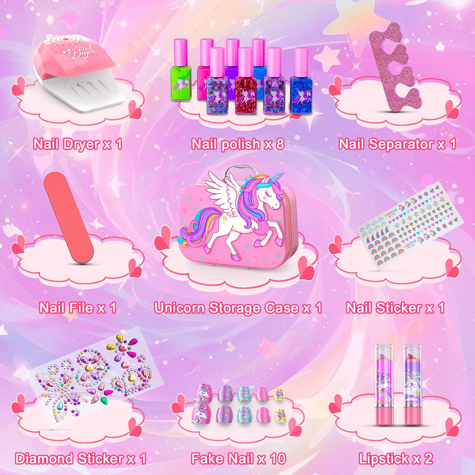 Kids Nail Polish Set for Girls Toys