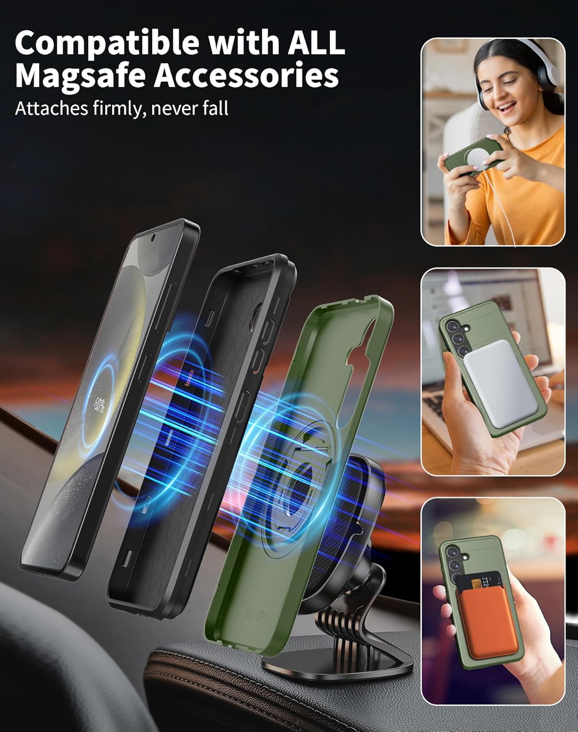 Samsung Galaxy S23 Ultra Case Magnetic Compatible with MagSafe Wireless Charging