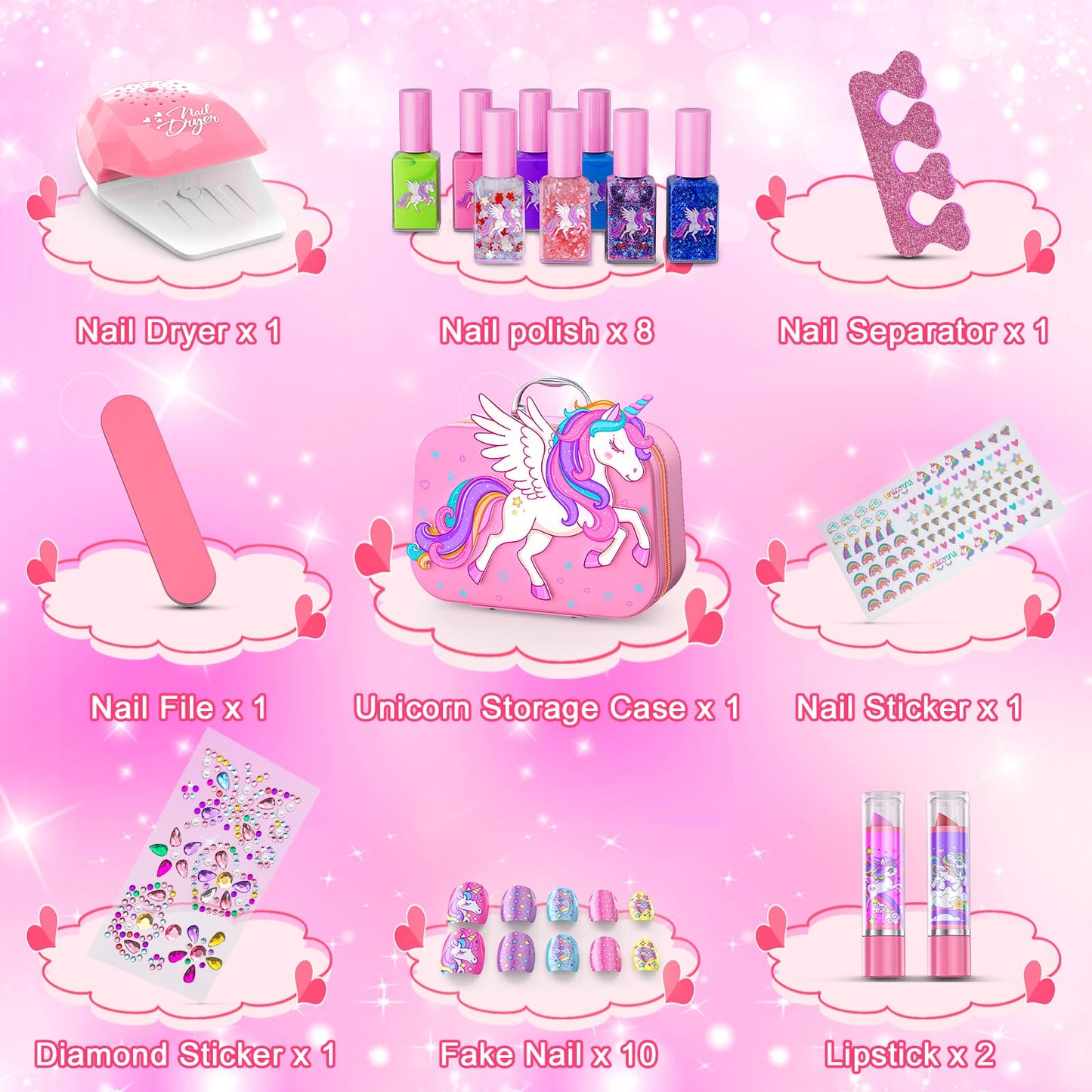 Kids Nail Polish Set for Girls Toys