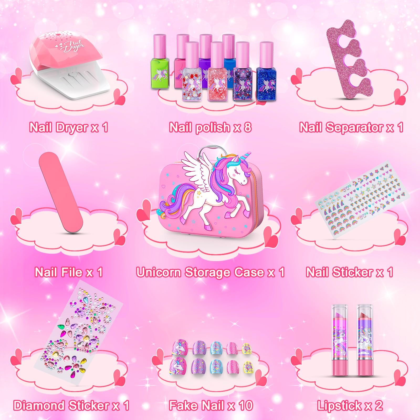 Kids Nail Polish Set for Girls Toys