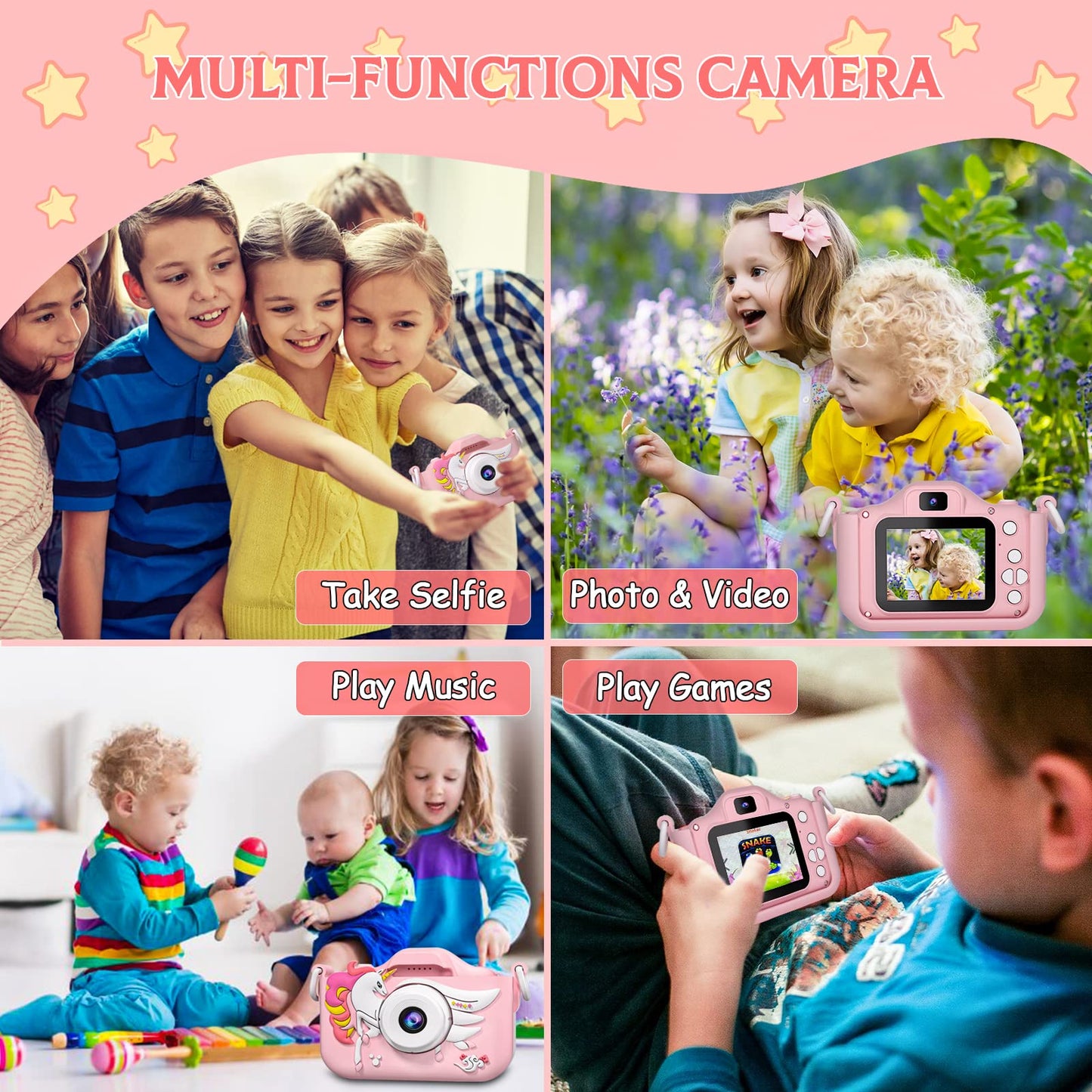 Kids Digital Camera for Toddler with Video