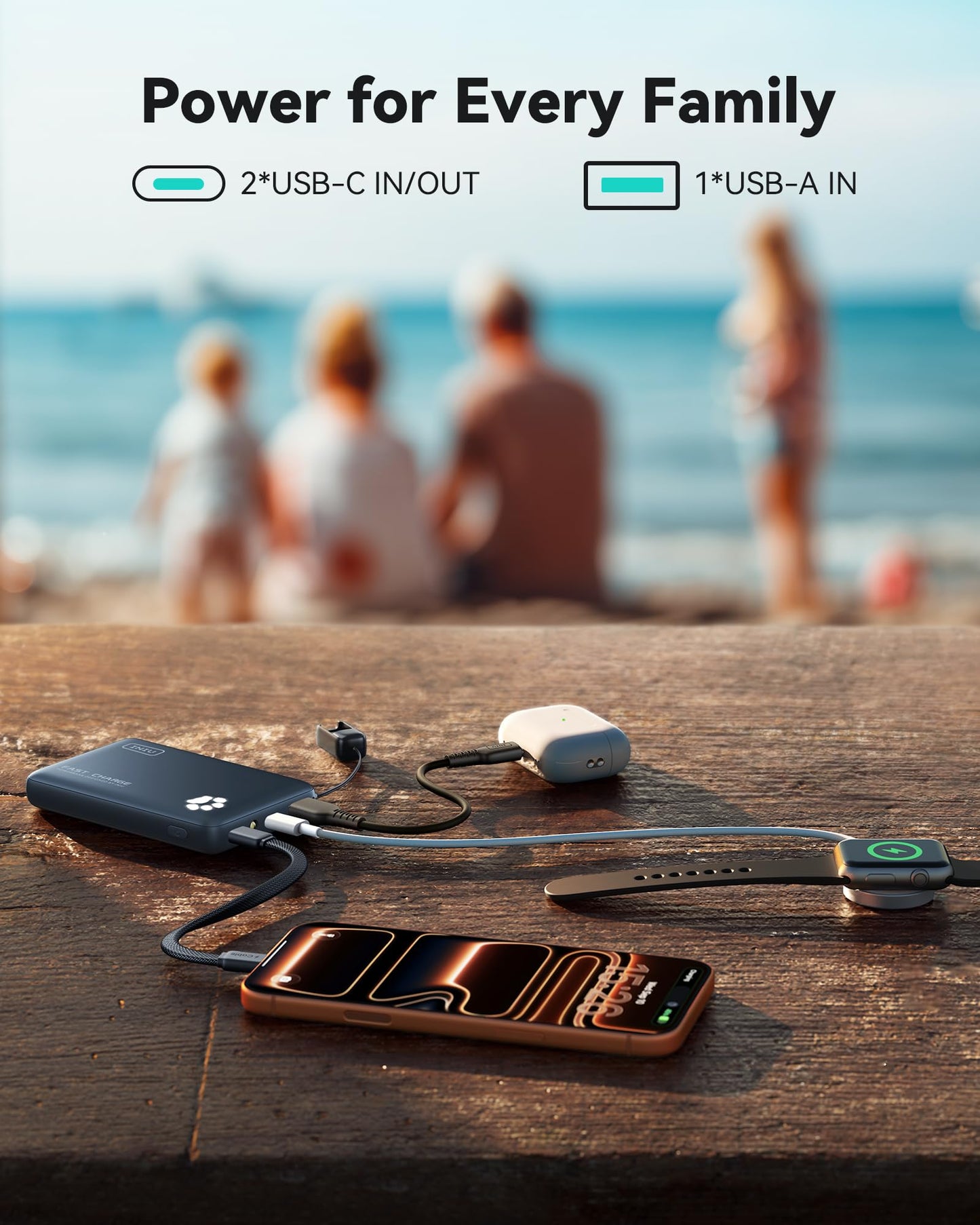 Slim portable charger