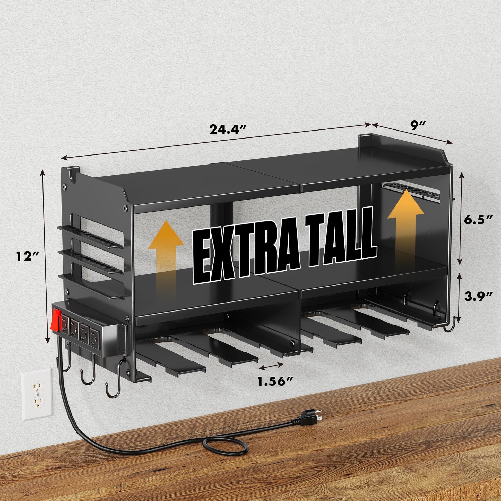 Power Tool Organizer with Charging Station