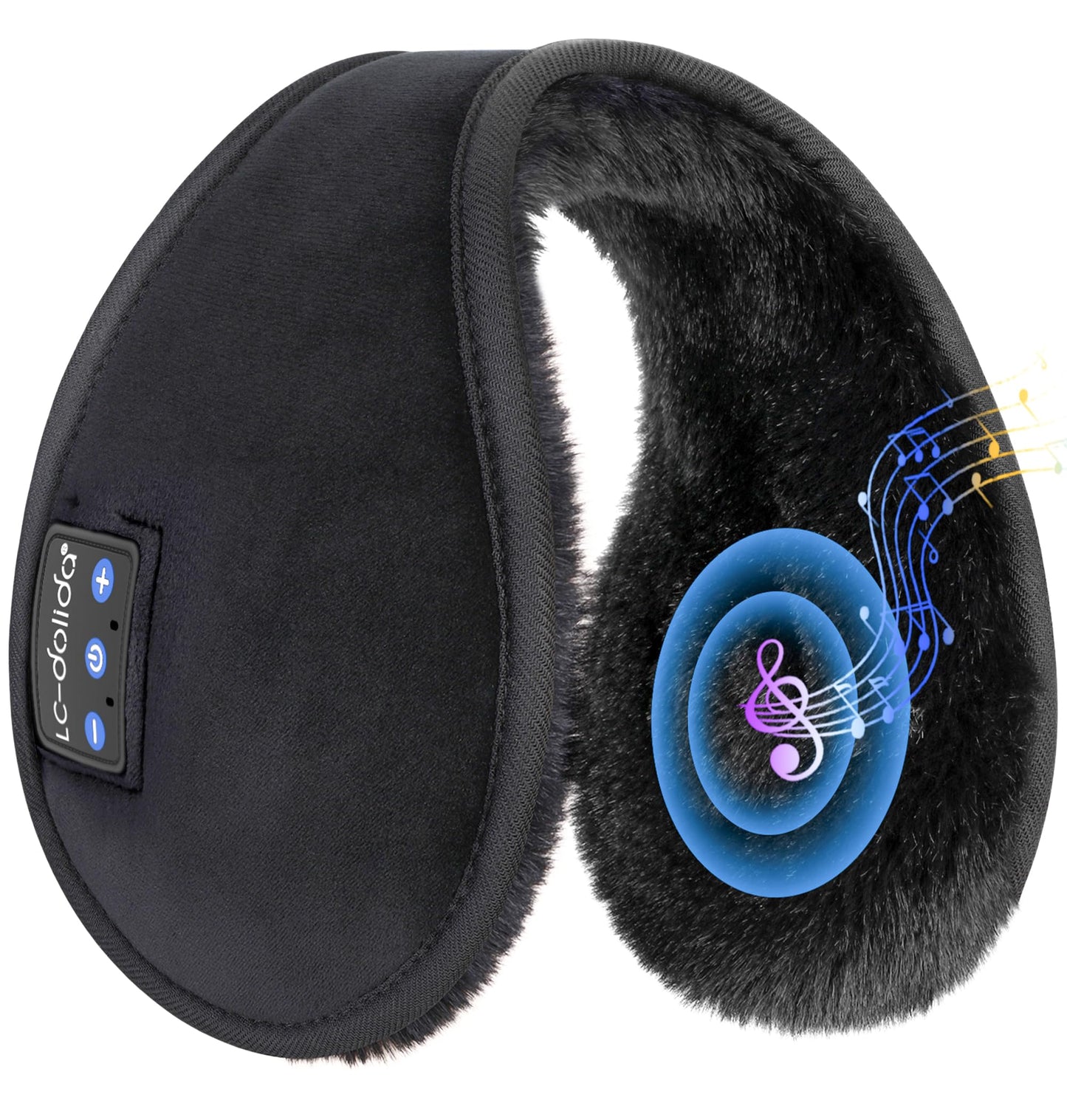 LC-dolida Earmuff Headphones Bluetooth Winter Ear Muffs Ear Warmer Headband for Men/Women/Kids Outdoor Biking Skating Hiking