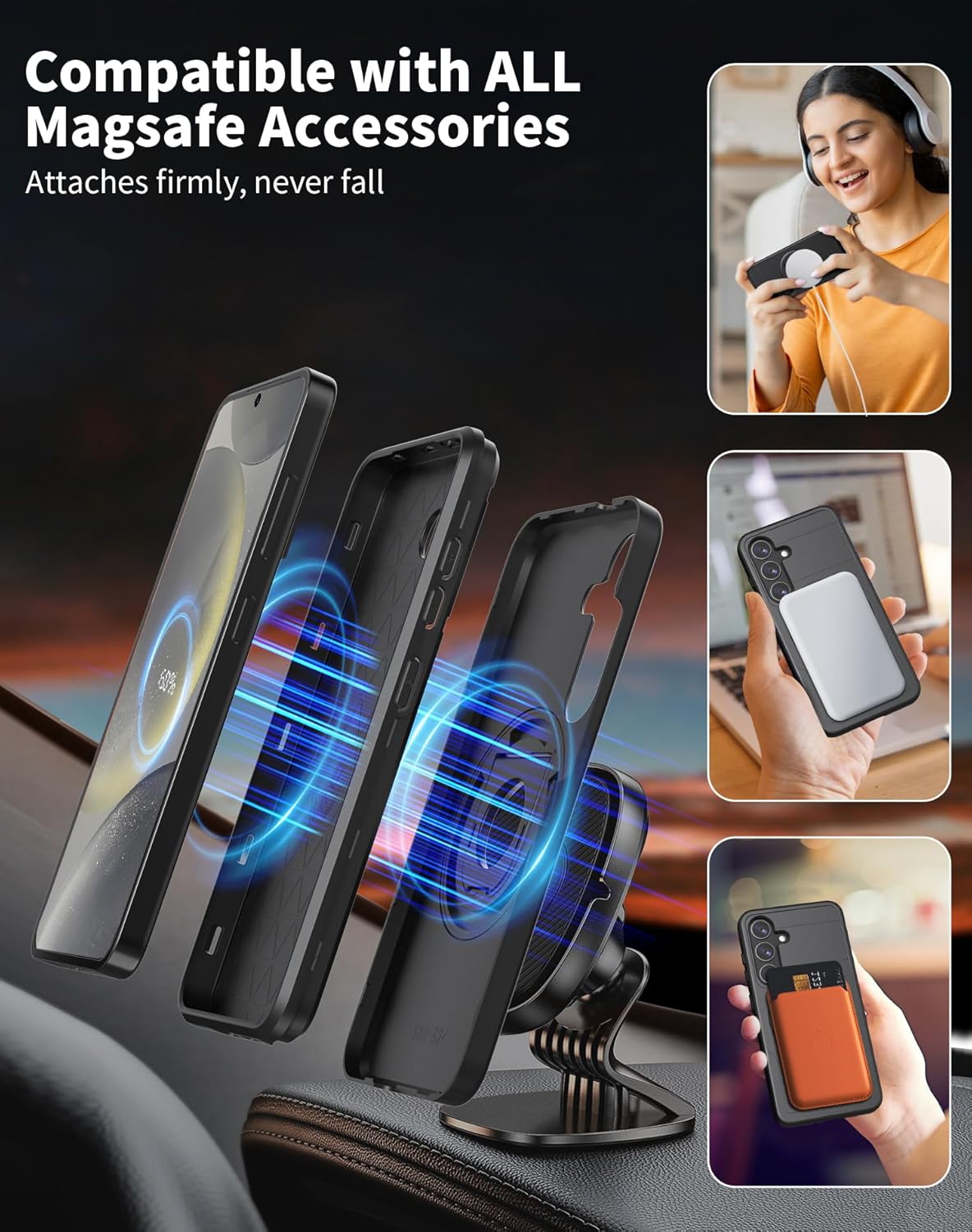 Samsung Galaxy S23 Ultra Case Magnetic Compatible with MagSafe Wireless Charging