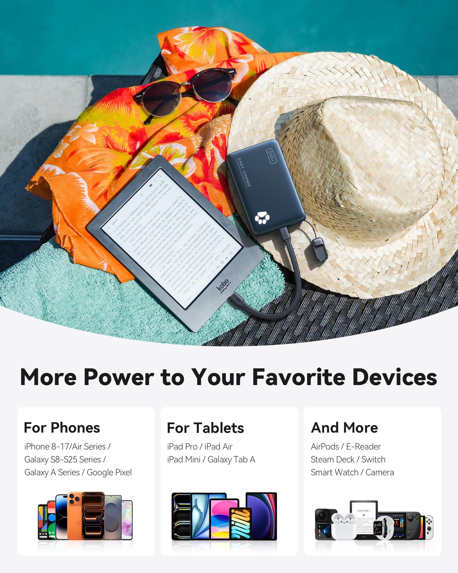 Slim portable charger