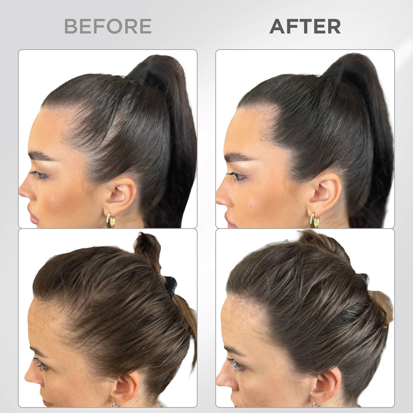 THICK FIBER Root Touch Up & Hairline Powder with Brush 4g – Covers Grey Roots & Thinning Hair – Sweat & Water Resistant – Hair Concealer for Bald Spots & Fill-In (Black) for Women & Men