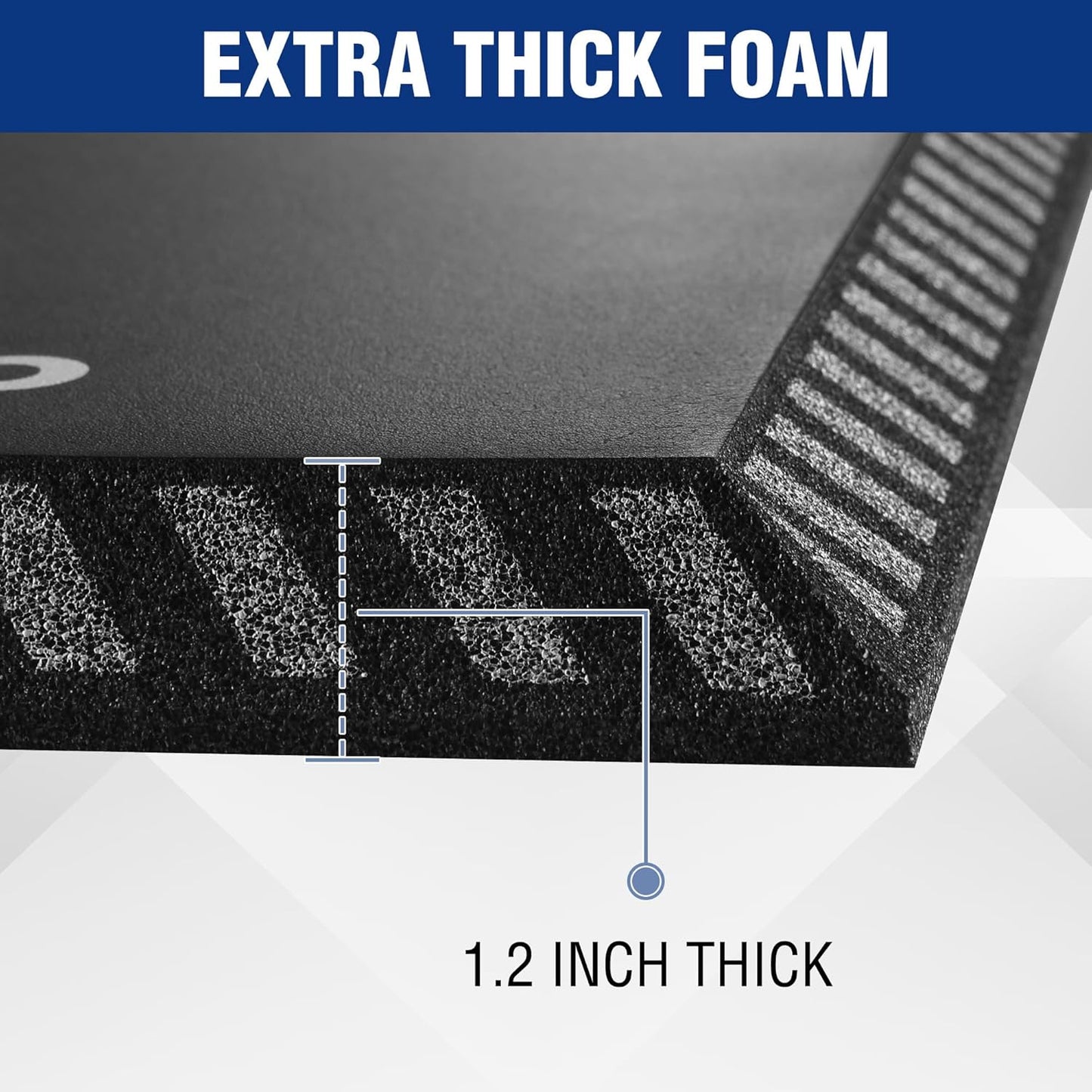 WORKPRO Extra Thick Kneeling Pad, Soft Foam Knee Cushioning, Extra Large Foam Kneeler Mat for Auto-Repair, Gardening, Workout Supplies, 28 x 16 x 1.2in, Black