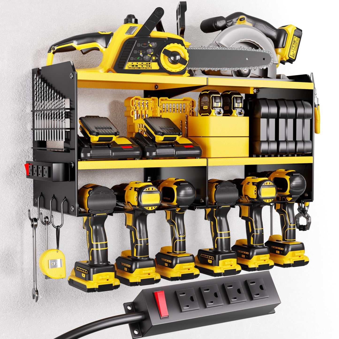 Power Tool Organizer with Charging Station