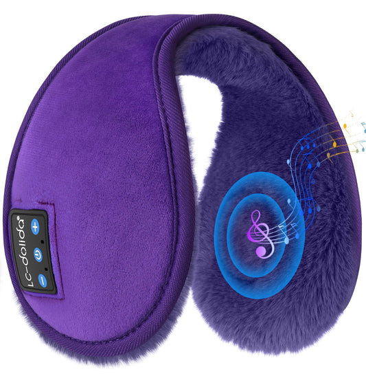 LC-dolida Earmuff Headphones Bluetooth Winter Ear Muffs Ear Warmer Headband for Men/Women/Kids Outdoor Biking Skating Hiking