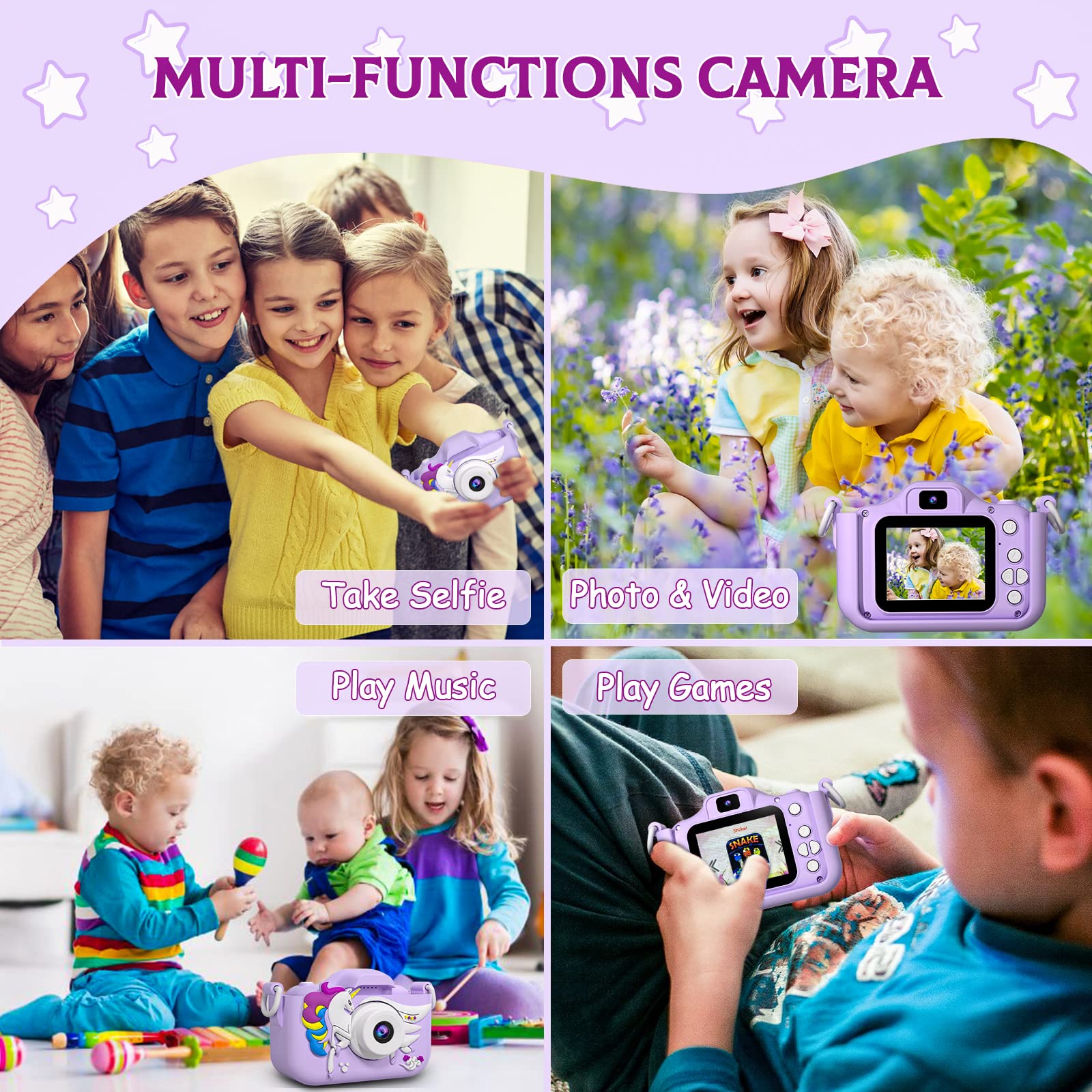 Kids Digital Camera for Toddler with Video