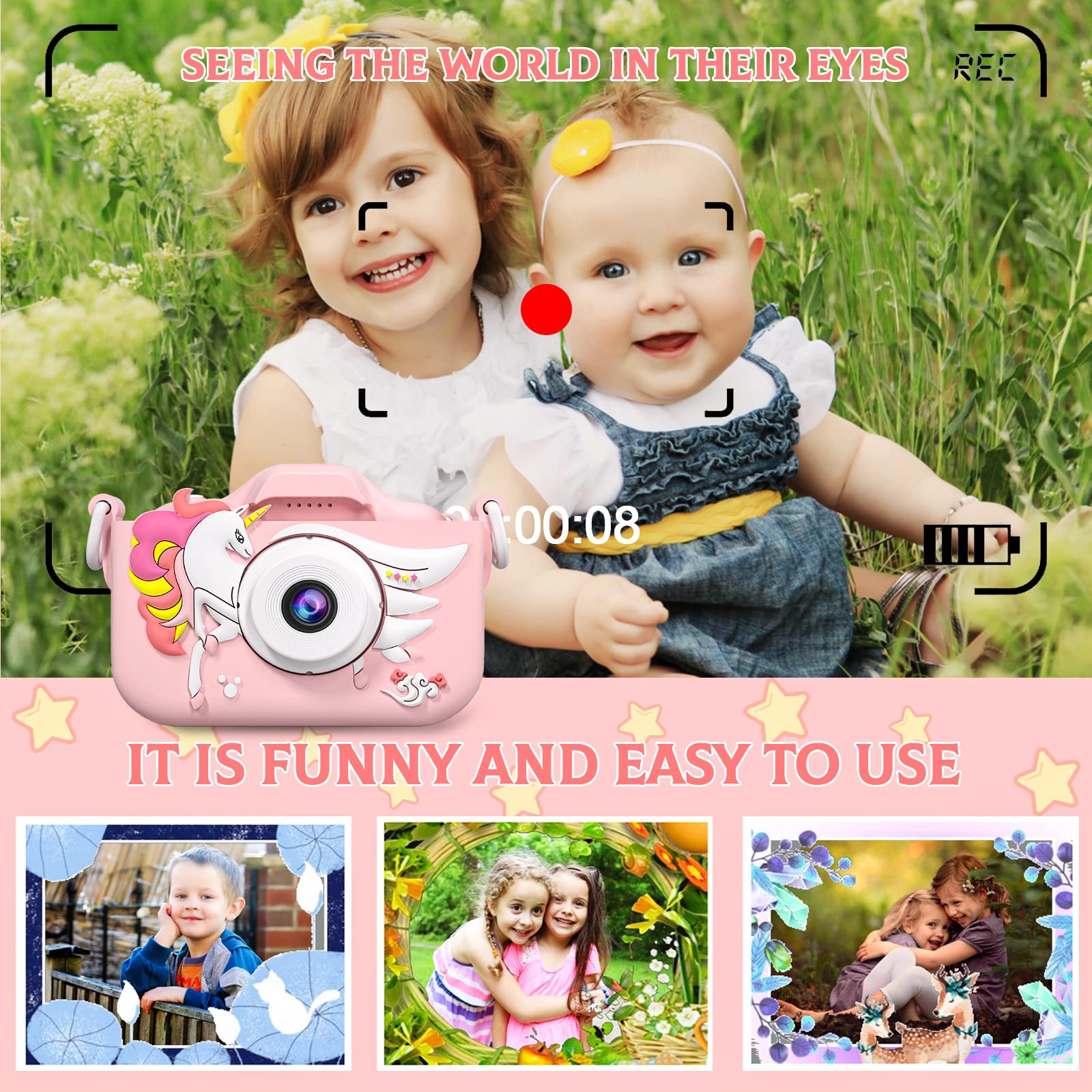 Kids Digital Camera for Toddler with Video