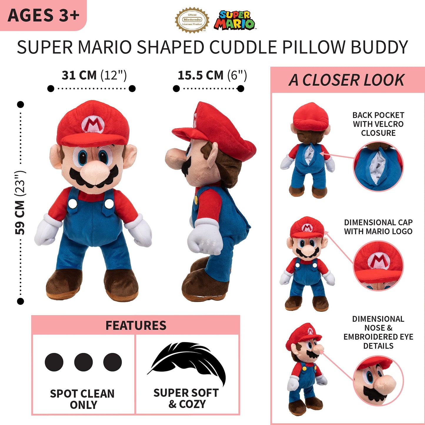 Franco Kids Bedding Plush Cuddle Pillow