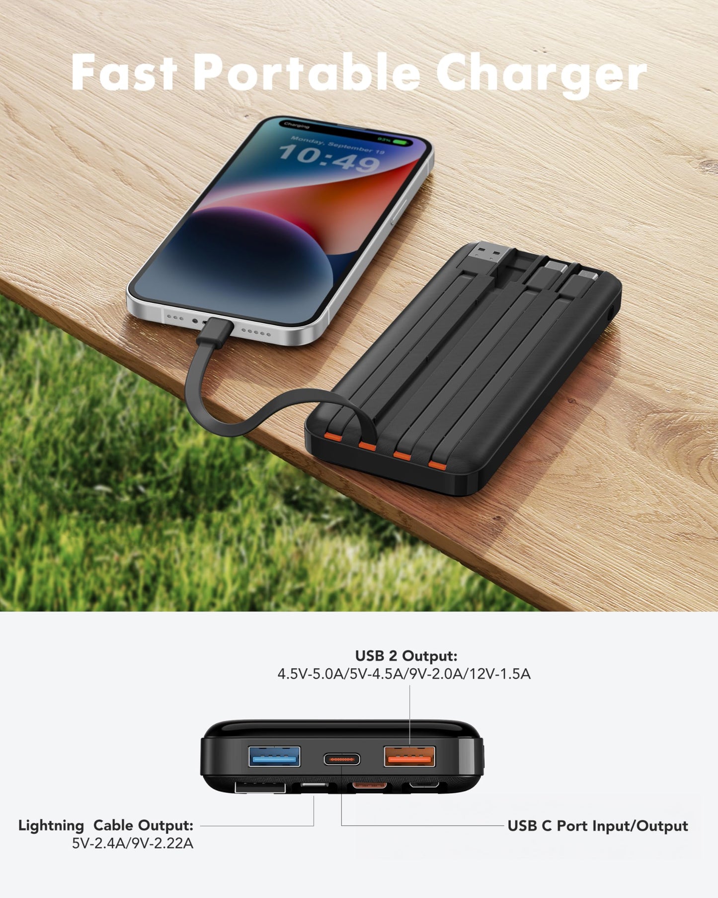 Portable USB power bank
