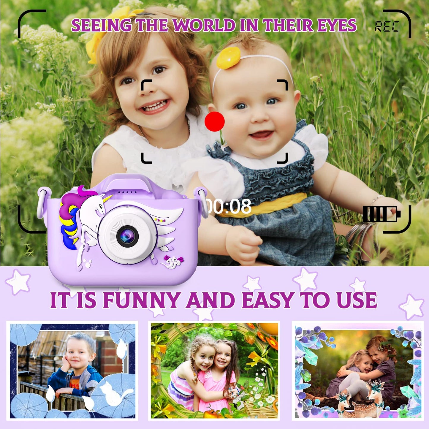 Kids Digital Camera for Toddler with Video
