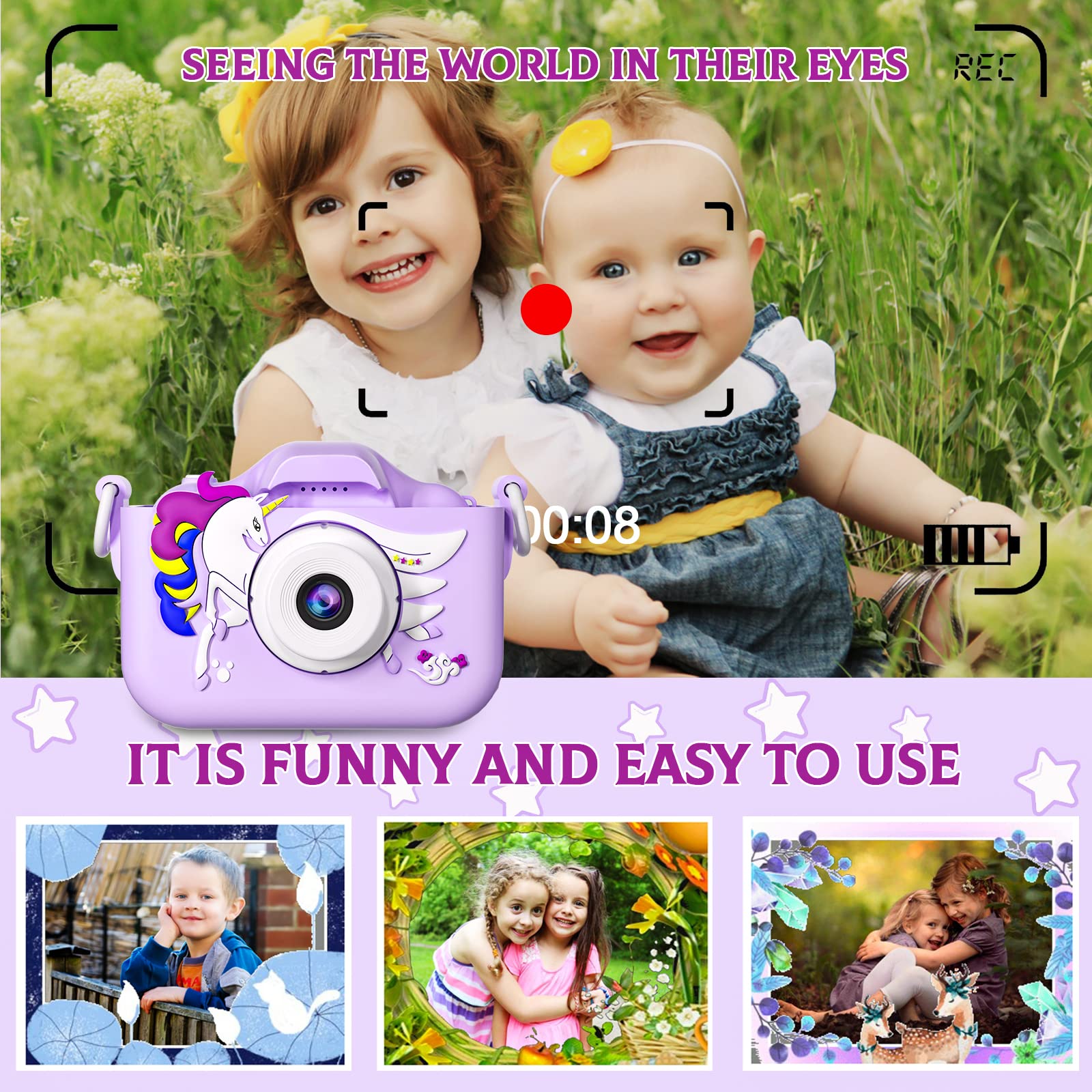 Kids Digital Camera for Toddler with Video