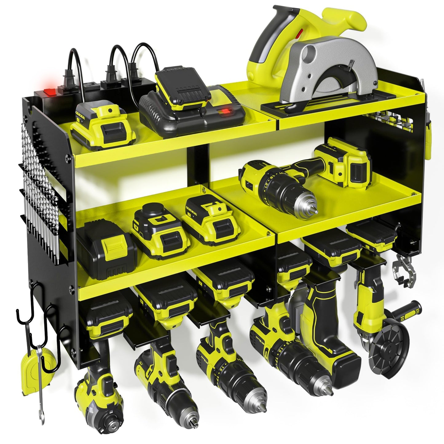 Power Tool Organizer with Charging Station