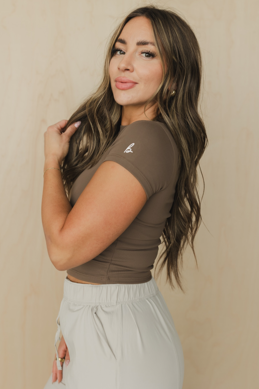 Ribbed cropped tee