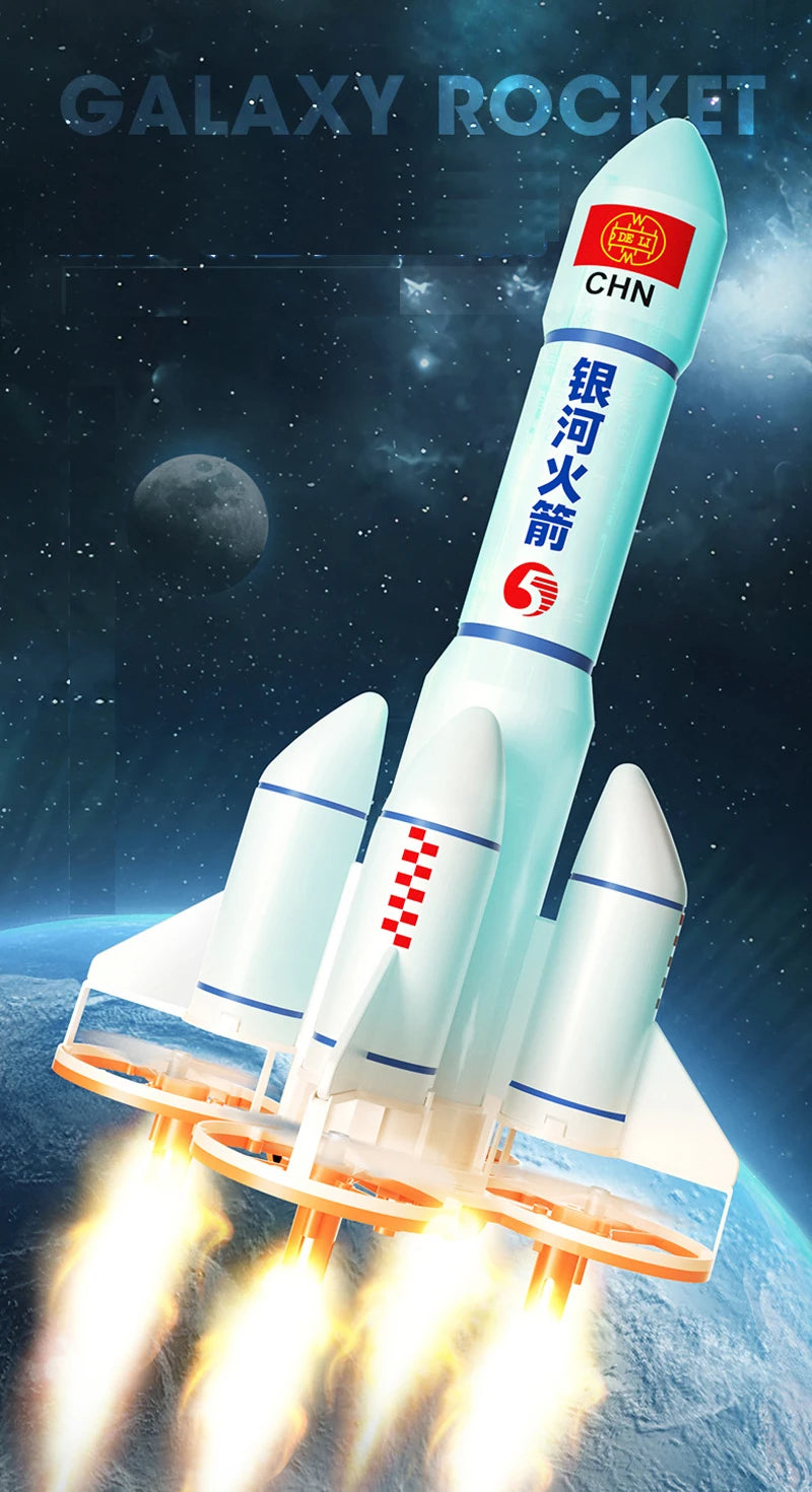 Remote Control Space Rocket RC Astronaut Space Shuttle Mini Drone With LED Fire 360° Roll RC Quadcopter Aircraft Kids Gift Toy